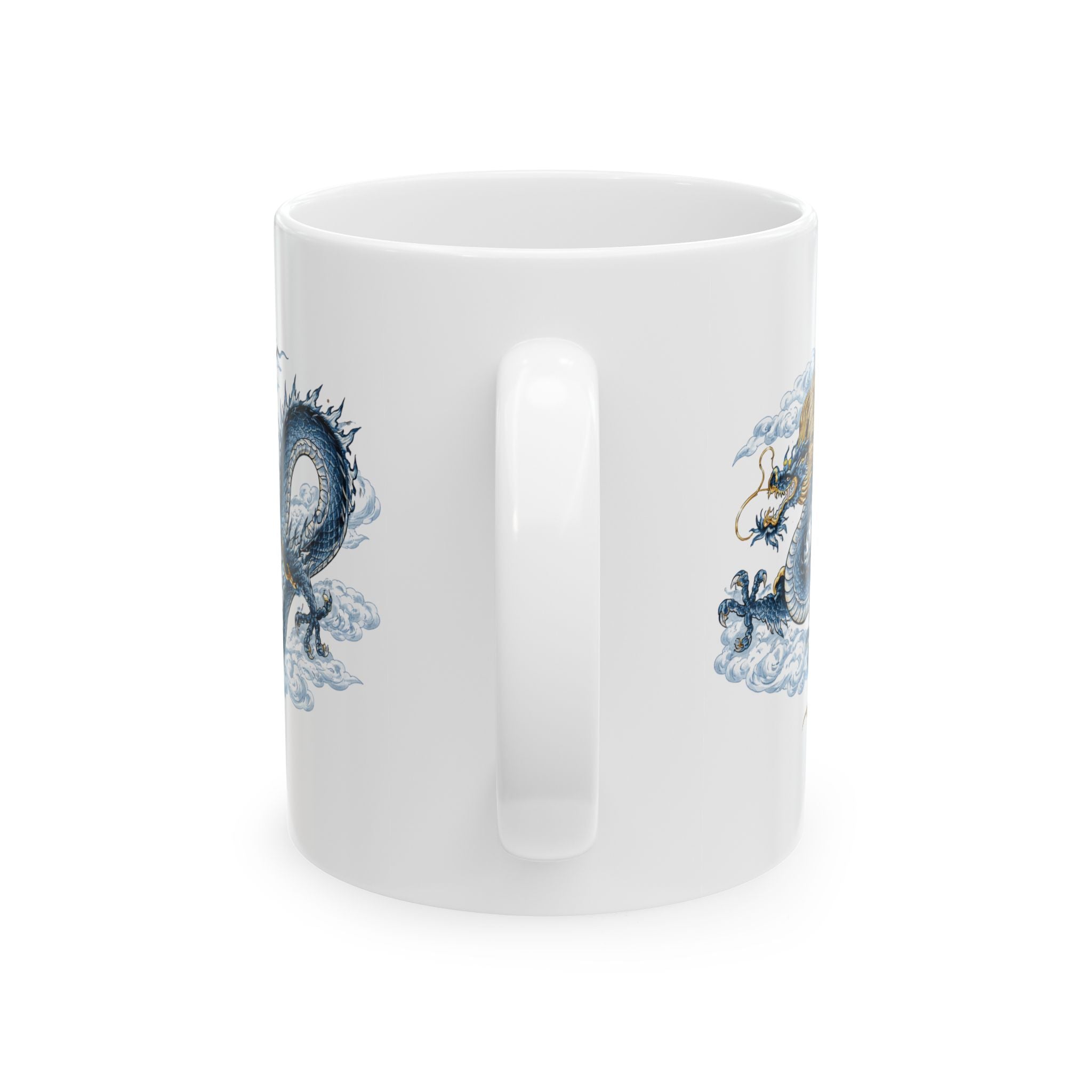 Chinatown NYC Dragon Ceramic Mug — Chinese Mythology Coffee Cup 11oz