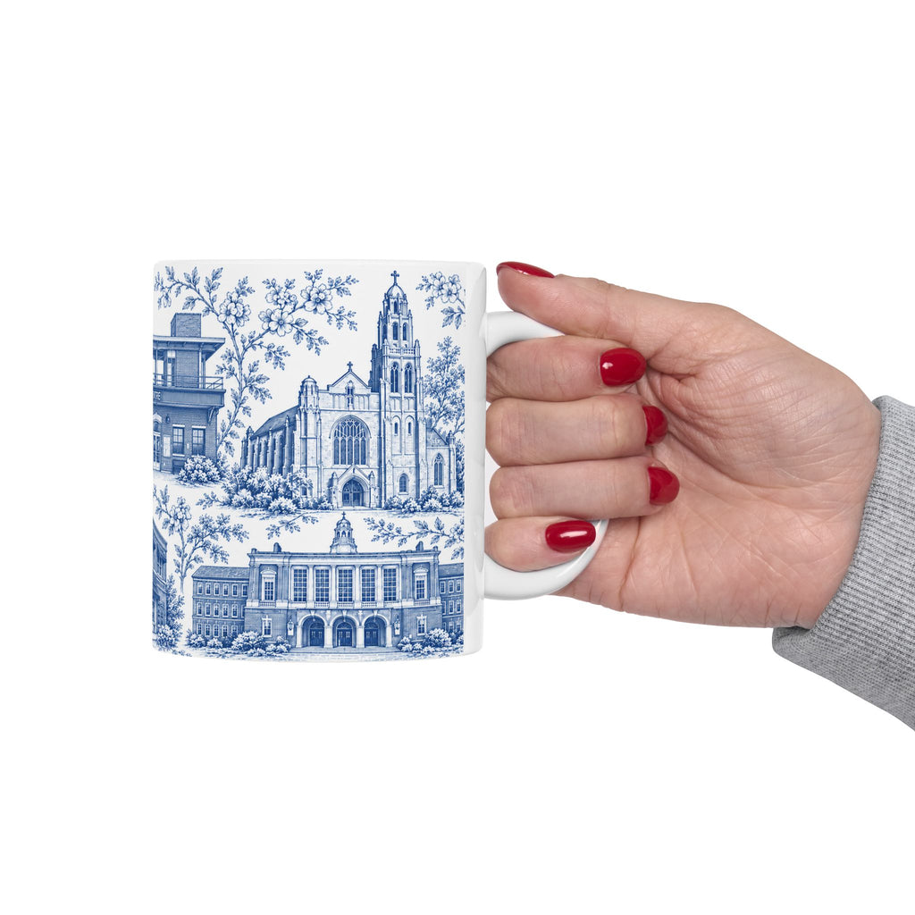 Rockville Center Blue Toile de Jouy 11 oz Mug