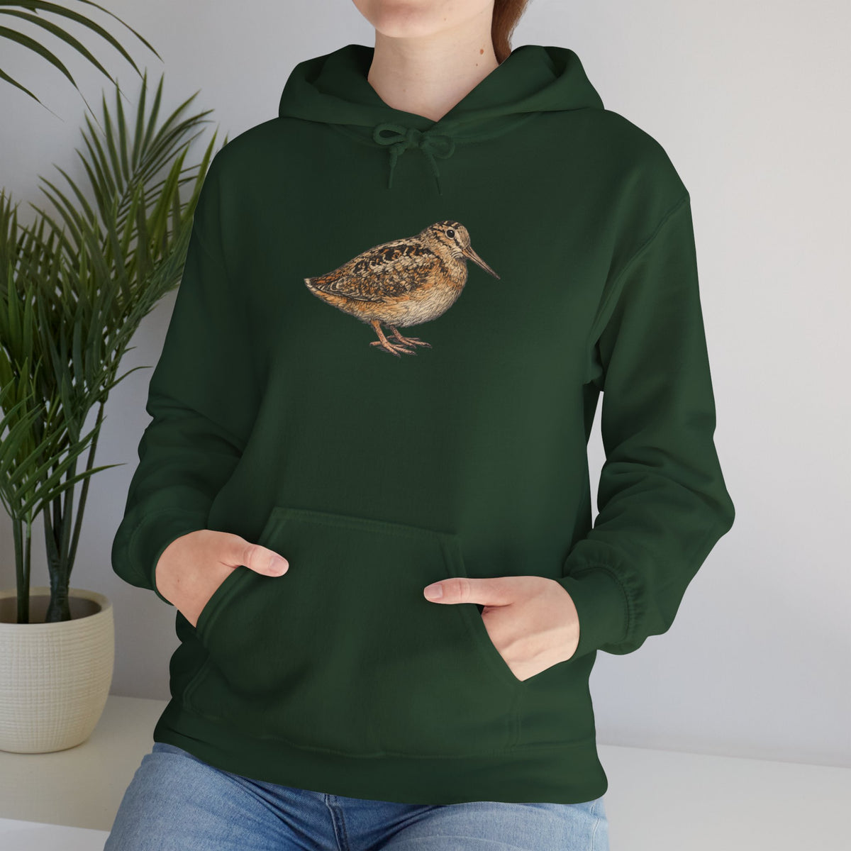 Sudadera con capucha de pájaro becada americana de Bryant Park — Sudadera con capucha para amantes de la naturaleza y la observación de aves