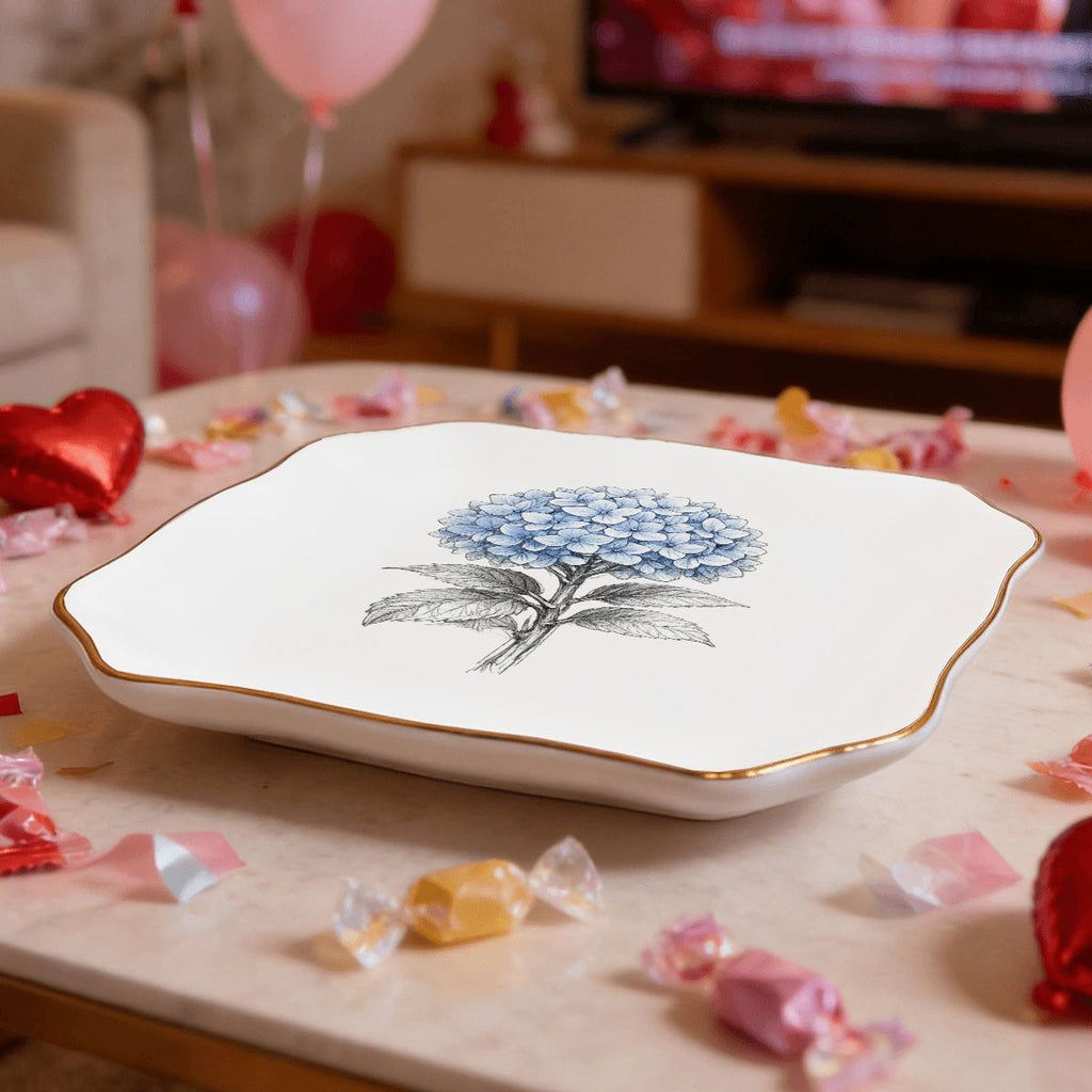 Hamptons Blue Hydrangea Jewelry and Trinket Tray