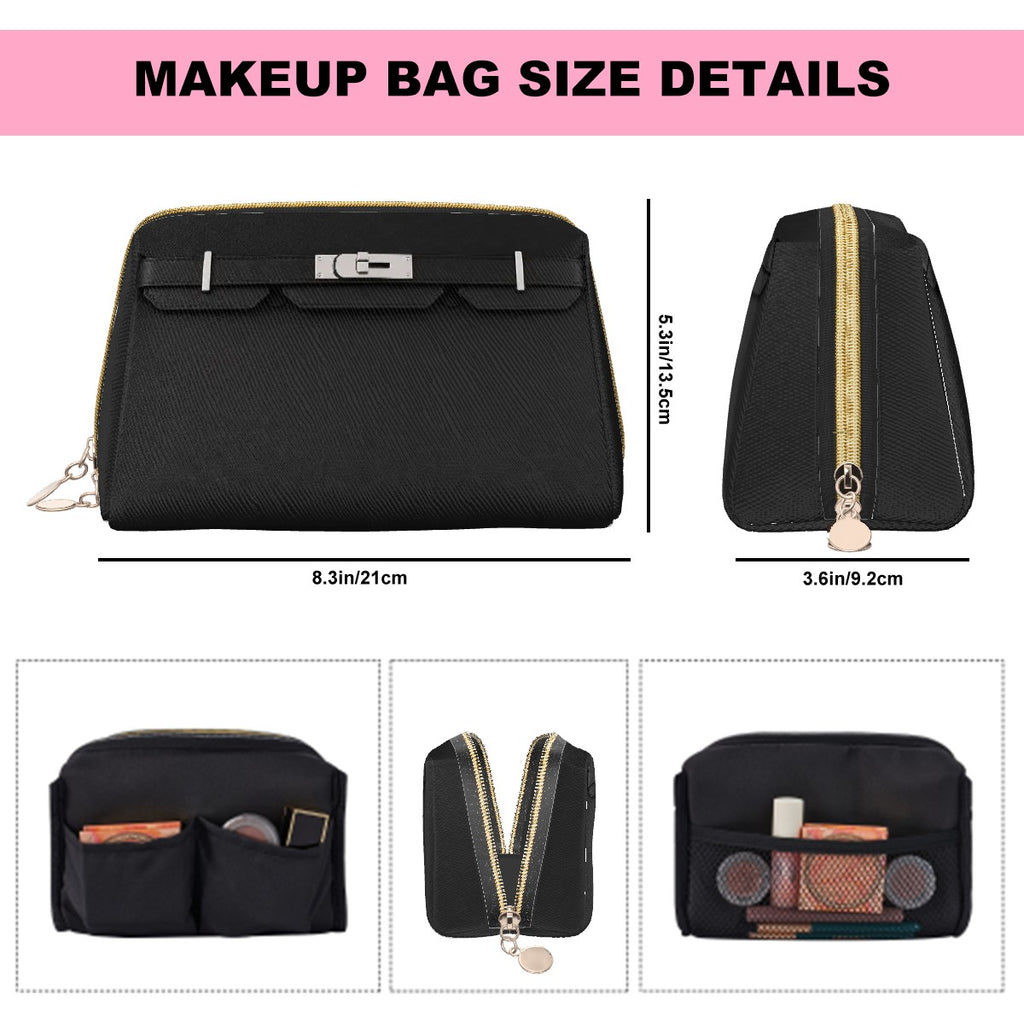 Canal Street Black PVC Leather Makeup Bag