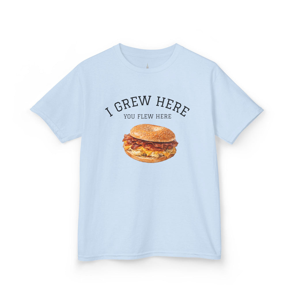 Bacon Egg and Cheese NYC Kids Tee —  I Grew Here You Flew Here T-Shirt for Children