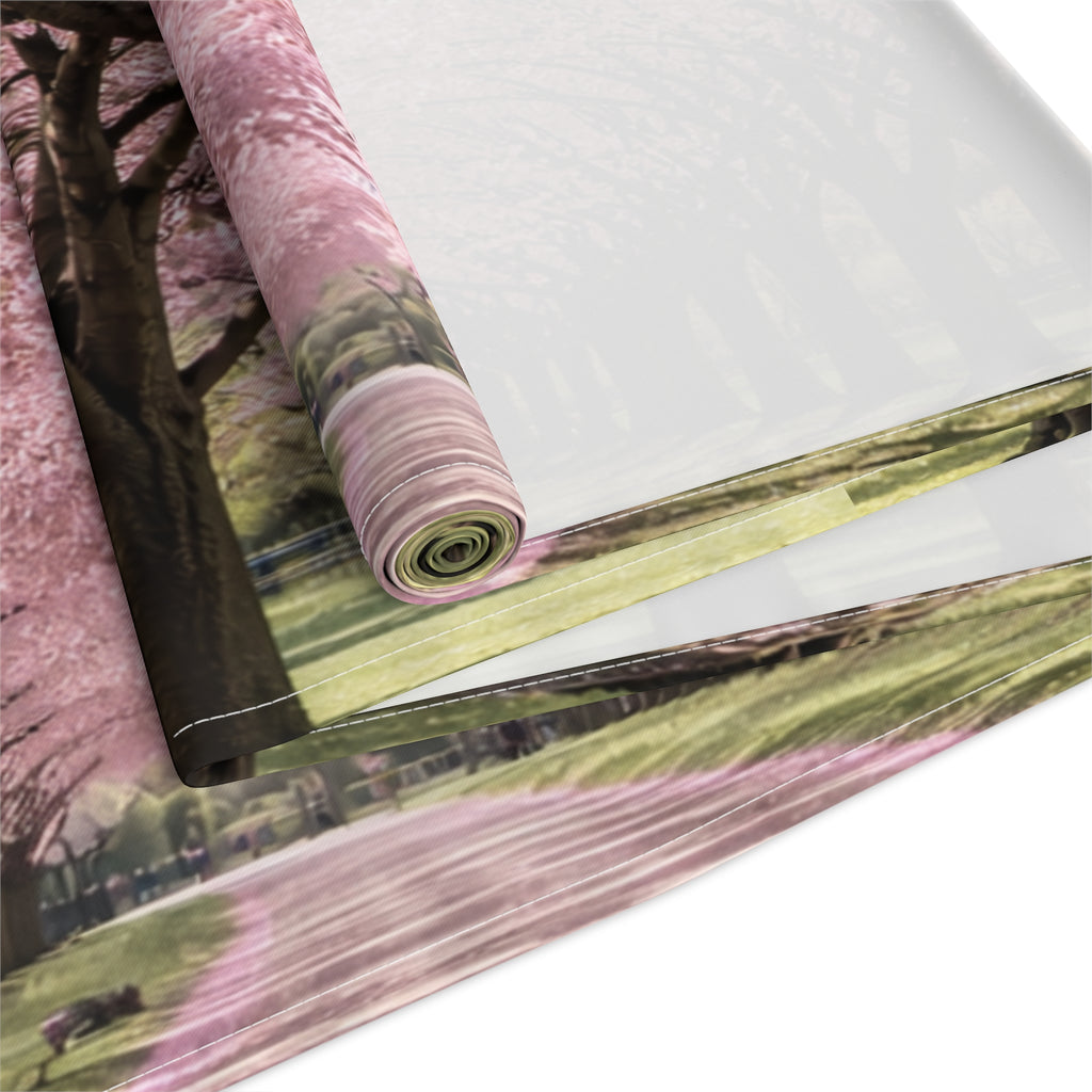 Prospect Park Cherry Blossoms Table Runner — Brooklyn Flowers Dining Table Decor