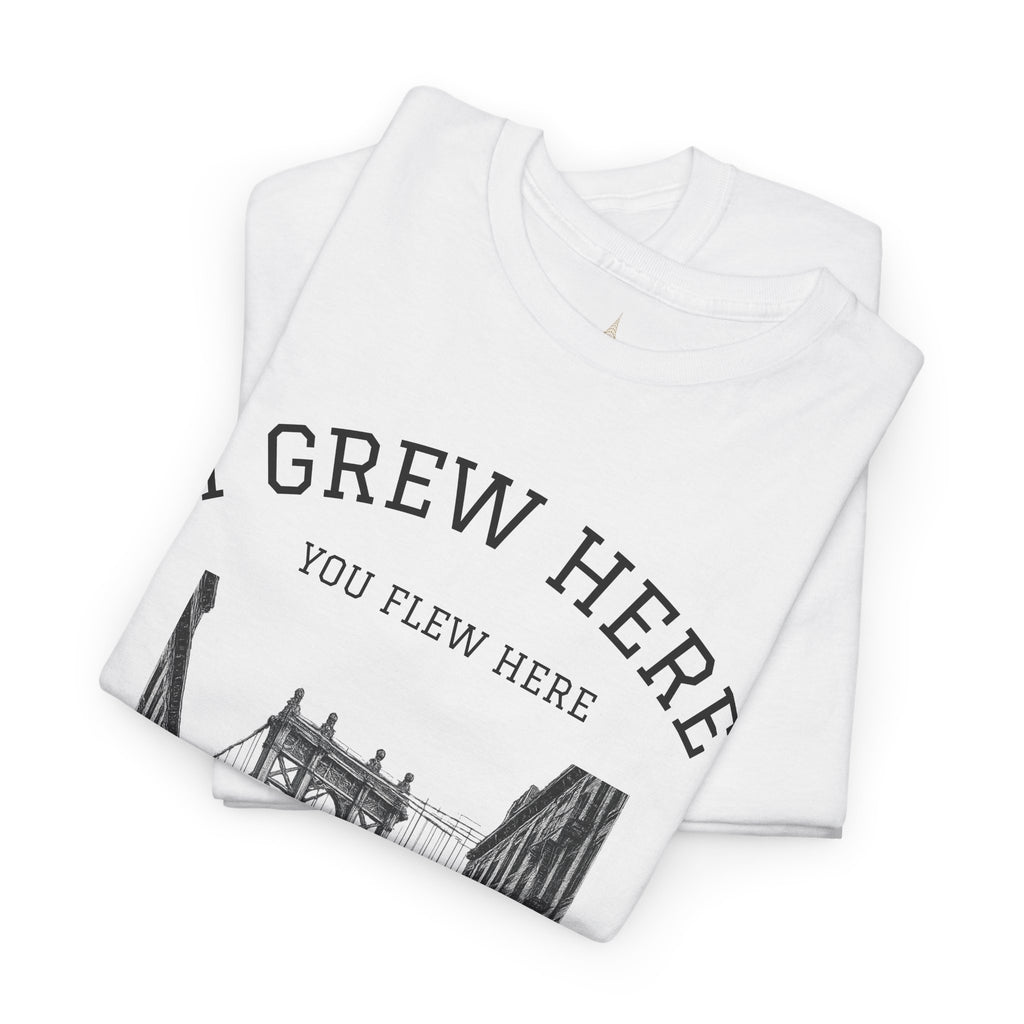 DUMBO Brooklyn Manhattan Bridge T-Shirt  I  I Grew Here You Flew Here Tee