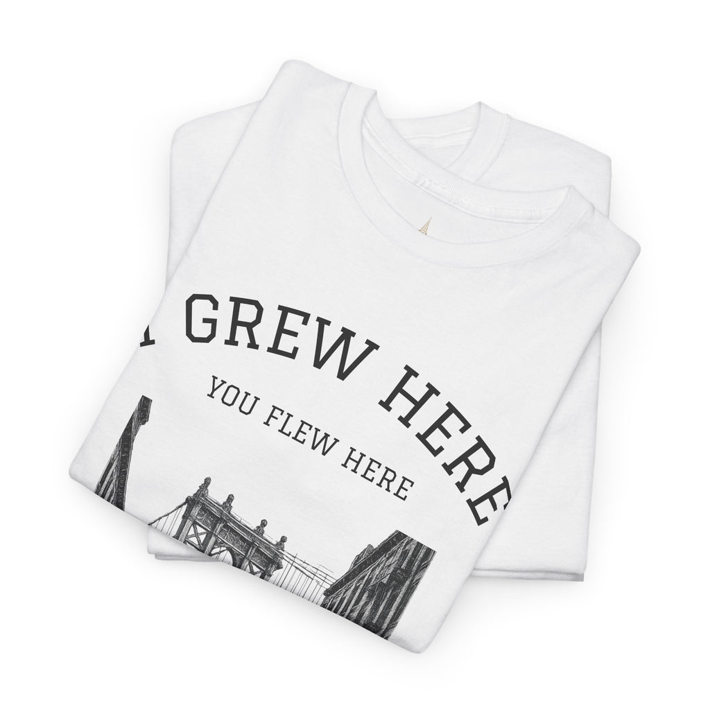 DUMBO Brooklyn Manhattan Bridge T-Shirt  I  I Grew Here You Flew Here Tee