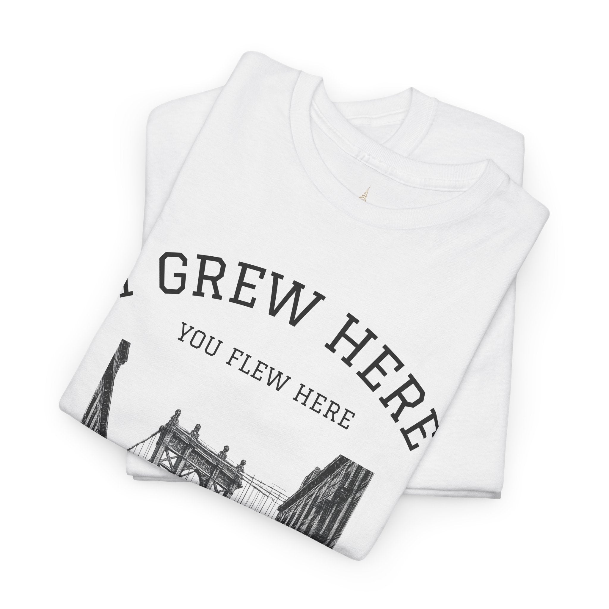 DUMBO Brooklyn Manhattan Bridge T-Shirt  I  I Grew Here You Flew Here Tee