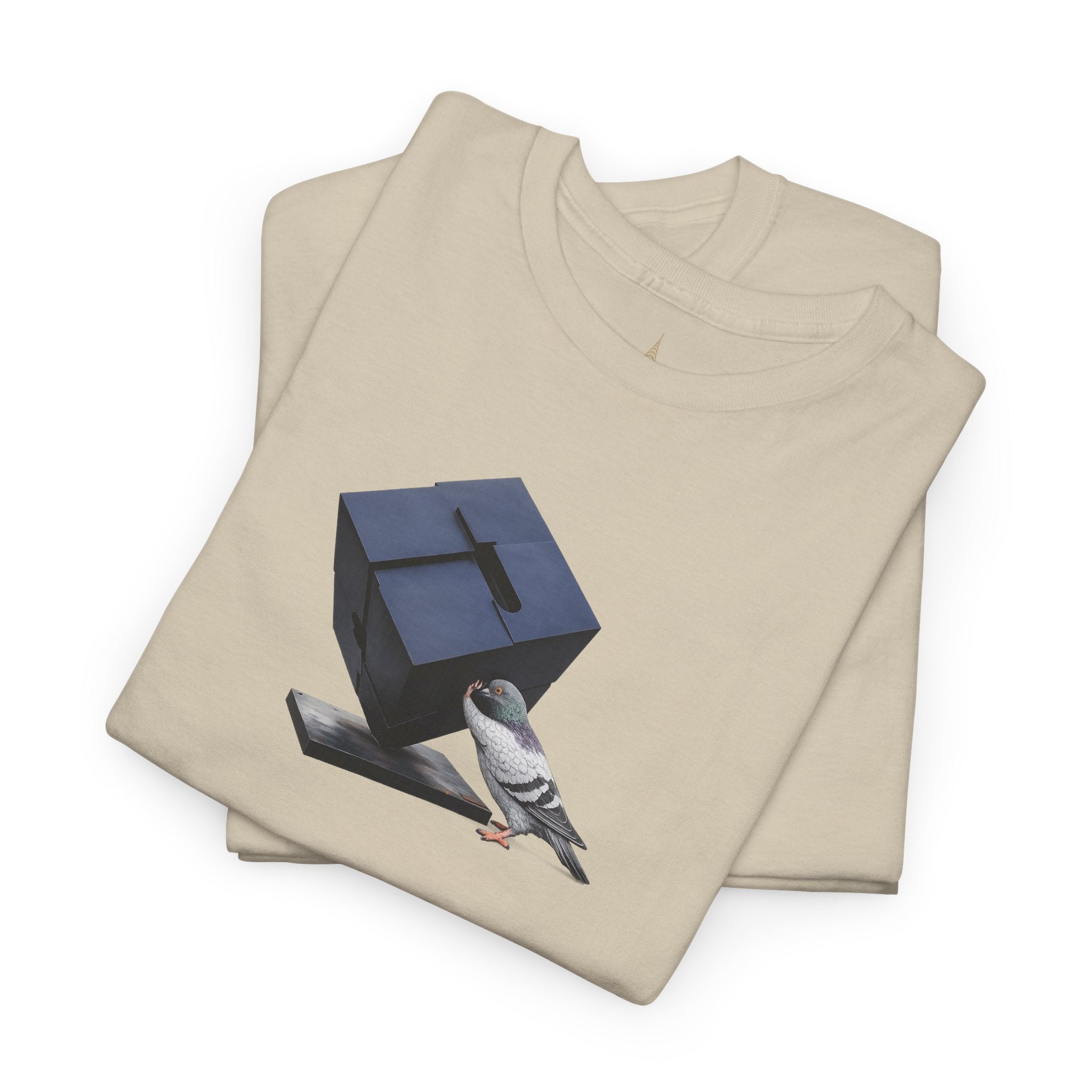 Customizable Astor Place NYC Pigeon T-Shirt | Alamo Black Cube Tee