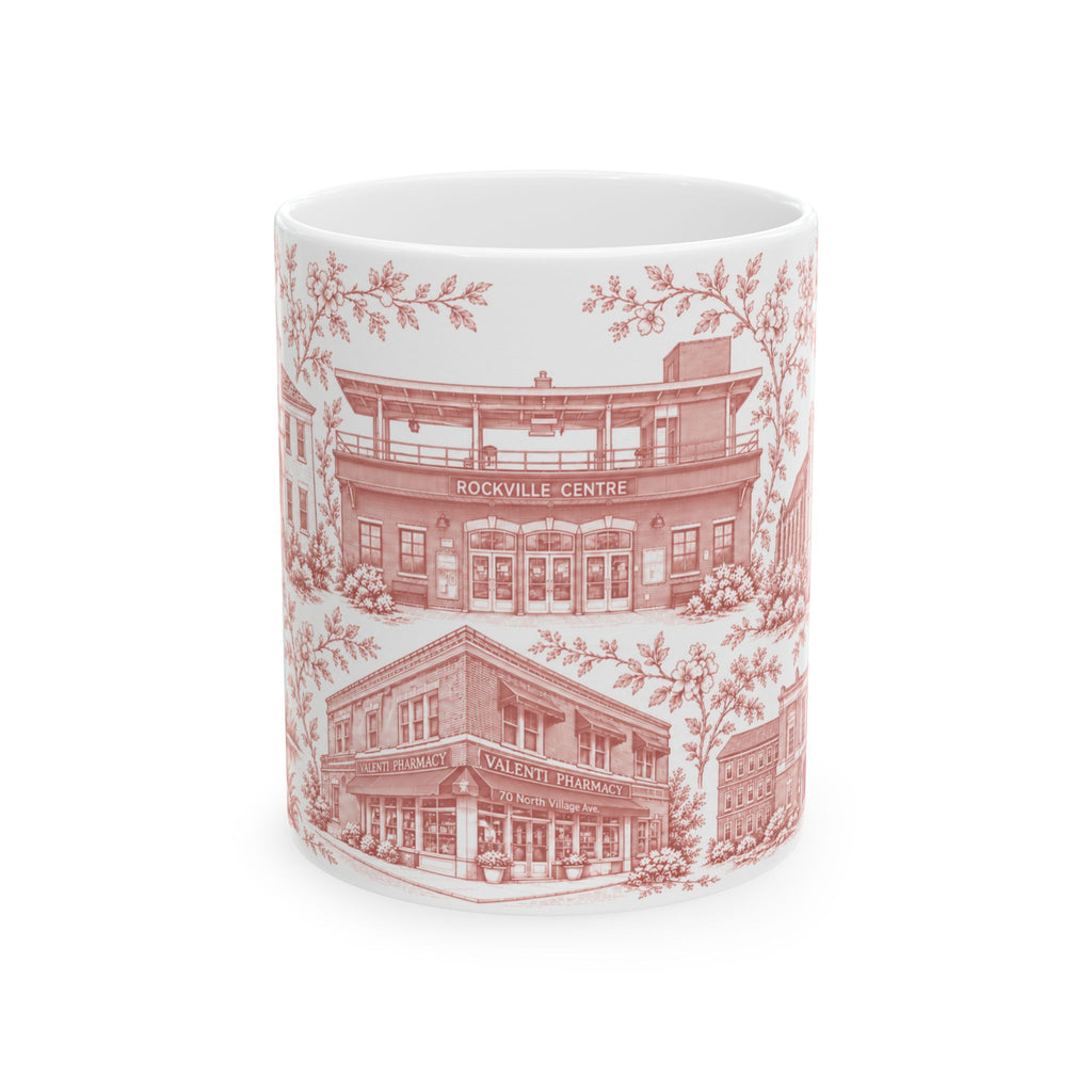 Rockville Center Red Toile de Jouy 11 oz Mug