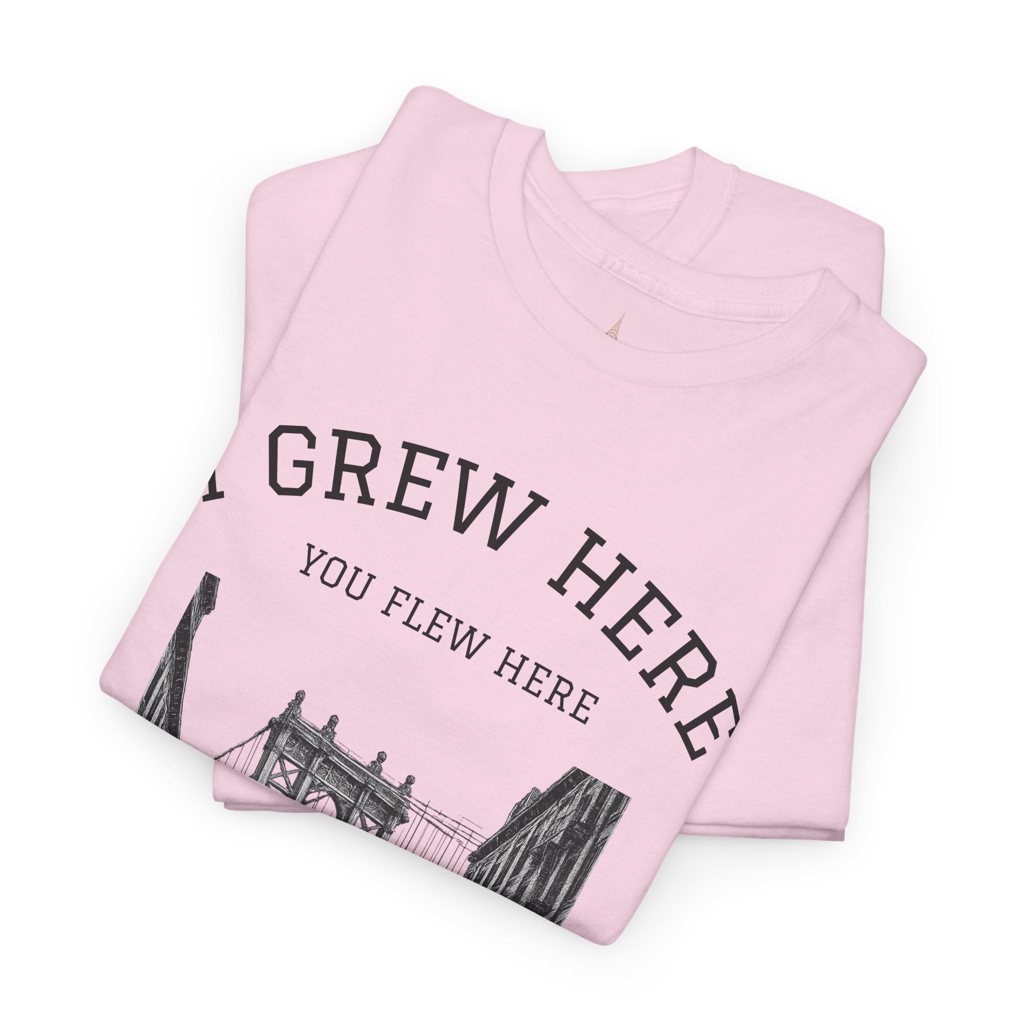 DUMBO Brooklyn Manhattan Bridge T-Shirt  I  I Grew Here You Flew Here Tee