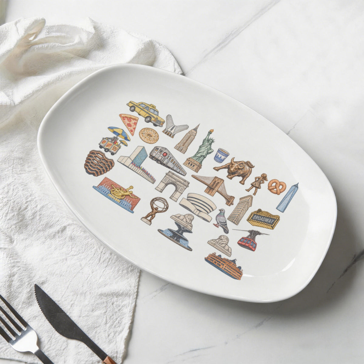 Icons of New York Melamine Bagel Tray
