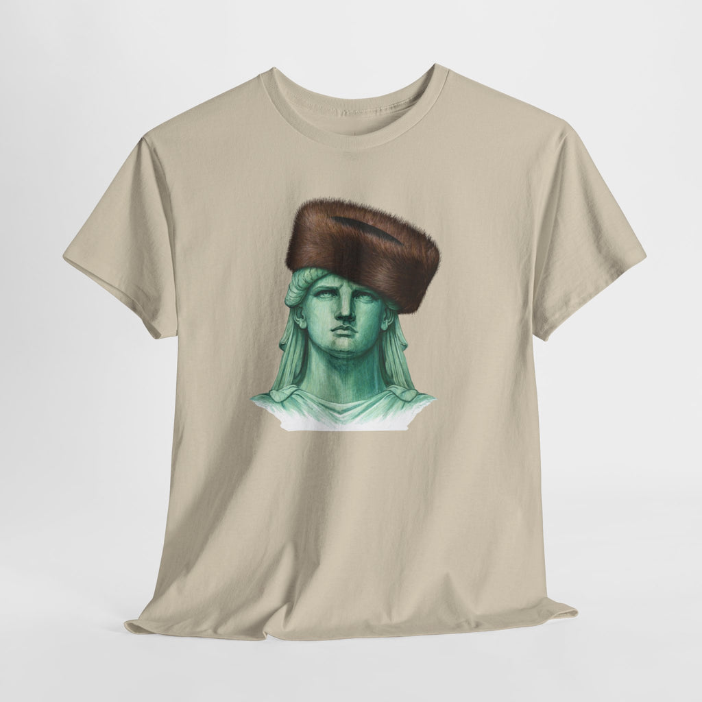 Statue of Liberty Crowned with Shtreimel T-Shirt | NYC Statue Tee
