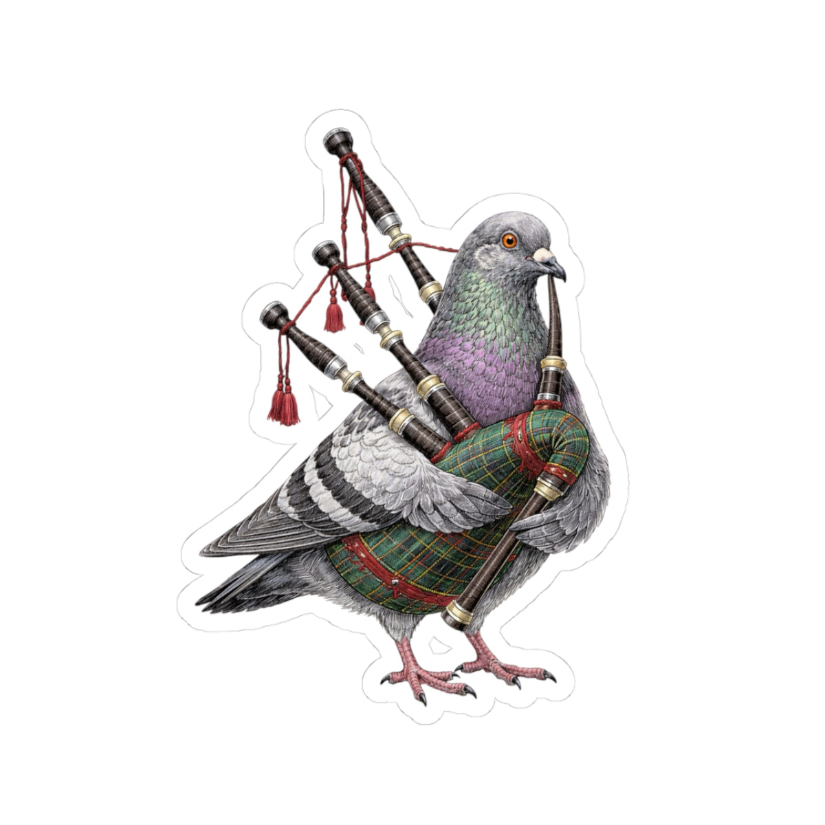 Woodlawn NYC Pigeon 3" x 3" Sticker 2