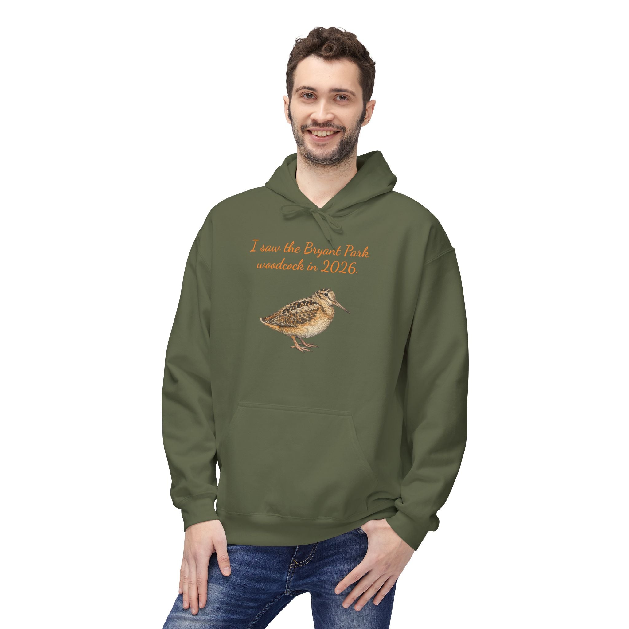 Bryant Park American Woodcock Bird Hoodie — Nature & Birdwatching Hooded Pullover Sweatshirt