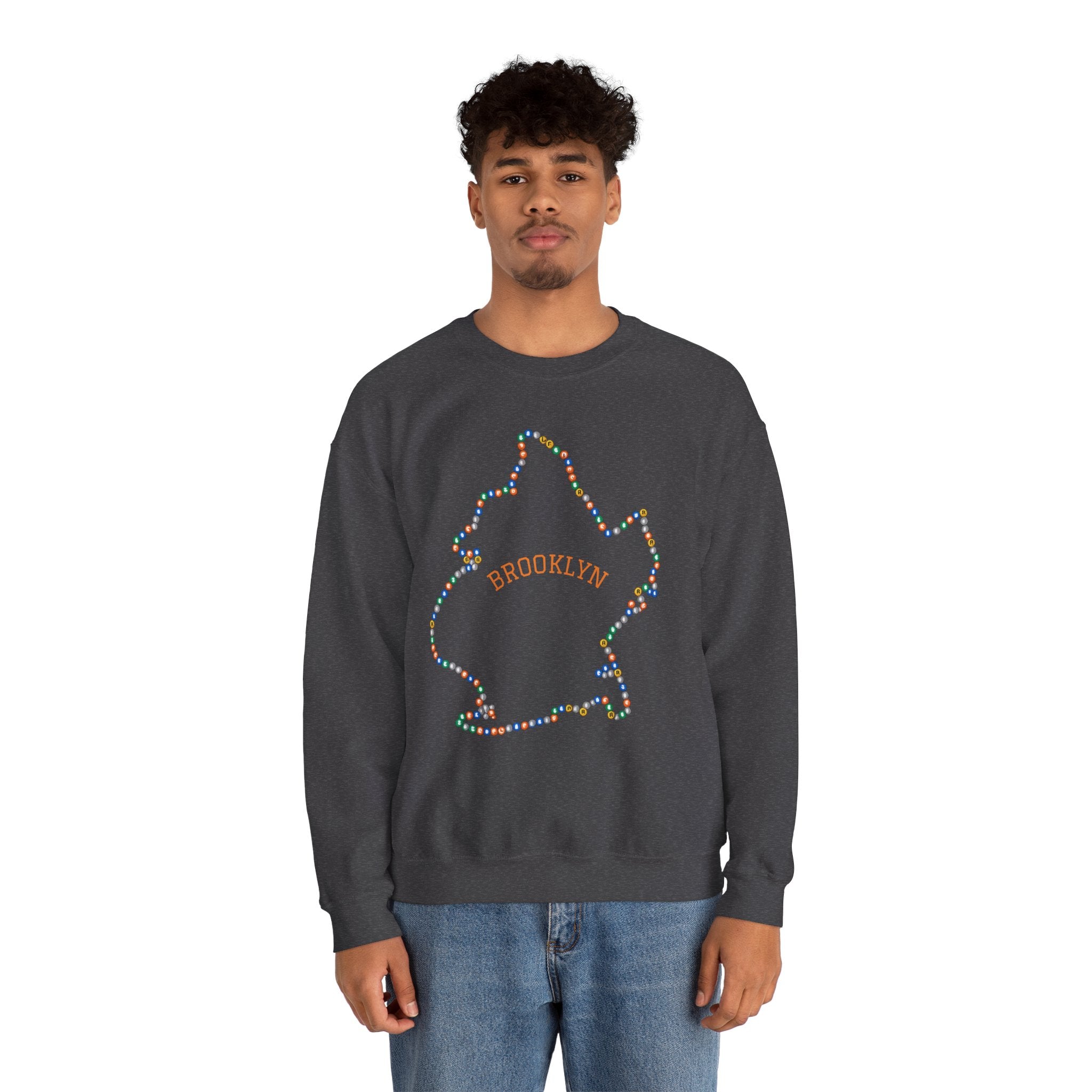 Sudadera con mapa del metro de Brooklyn | Suéter de cuello redondo de NYC