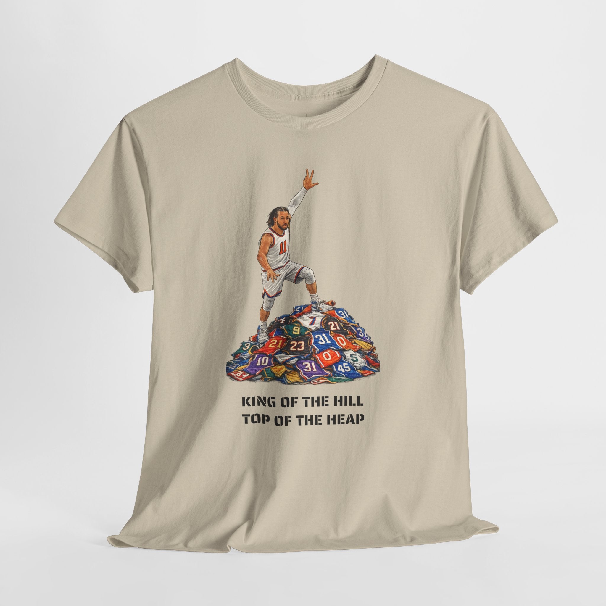Jalen Brunson King of the Hill Top of the Heap Tee | New York New York Basketball T-Shirt