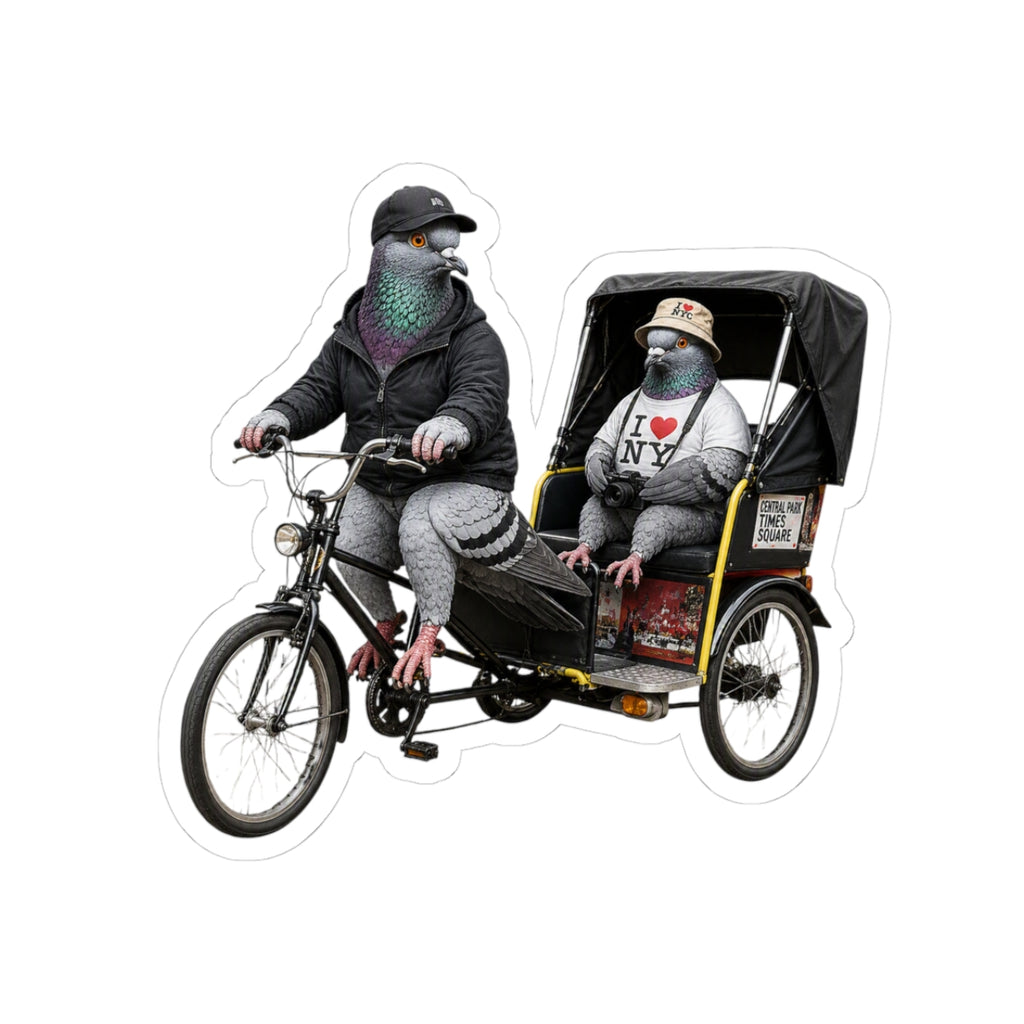 Times Square NYC Pigeon 3" x 3" Sticker