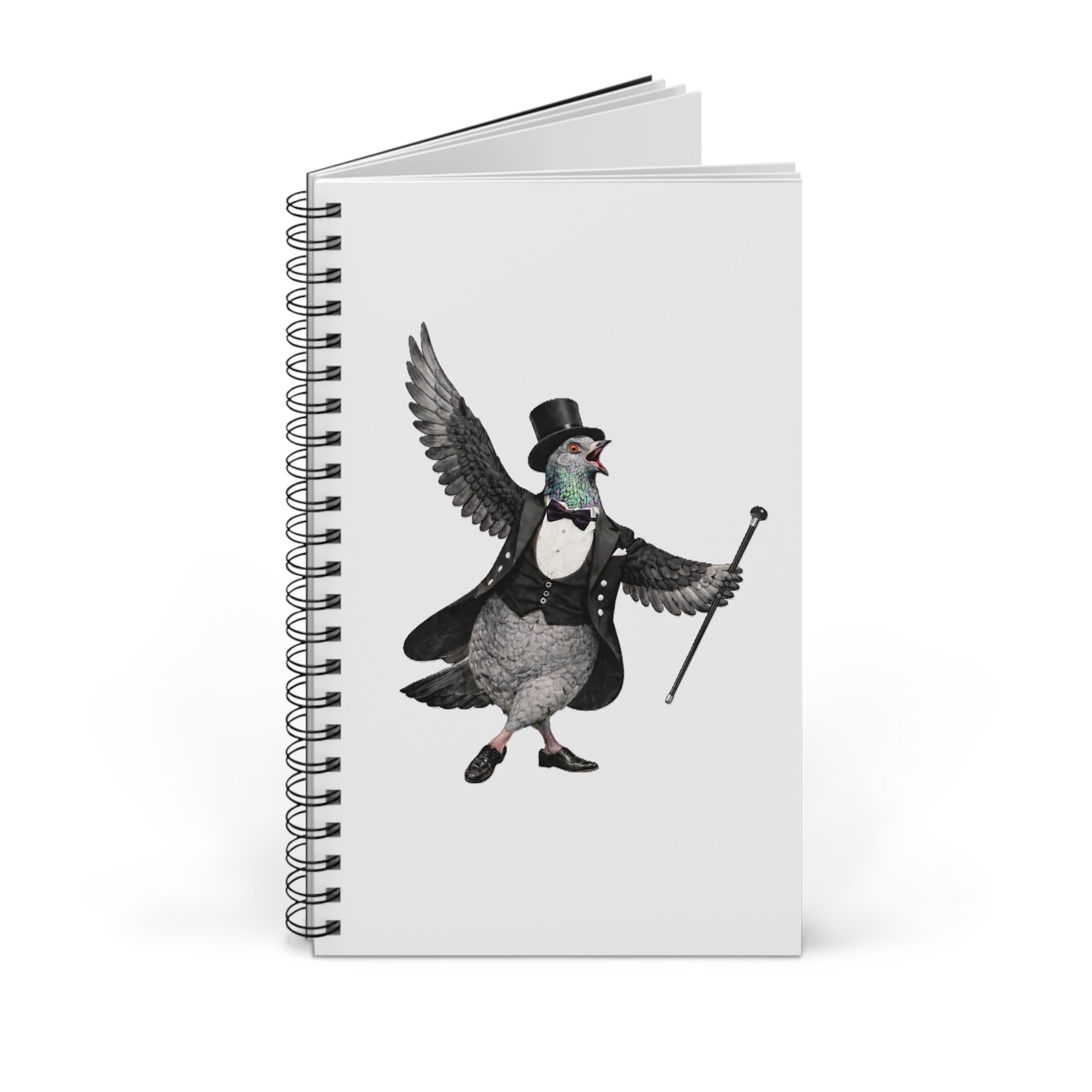 Customizable Broadway NYC Pigeon Spiral Journal | Cabaret Musical Theater Bird Lovers Notebook