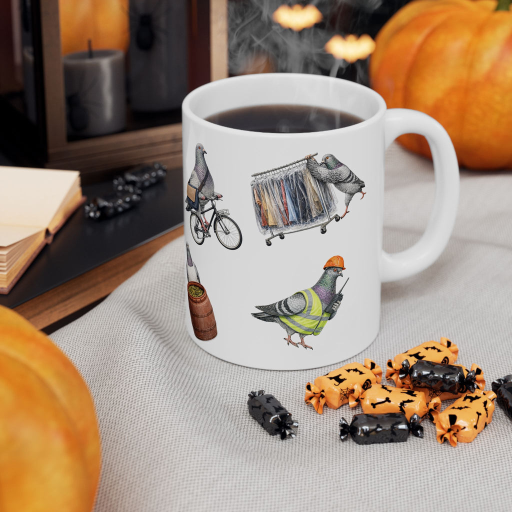 Hard Working New Yorkers | NYC Pigeon 11oz Coffee Mug