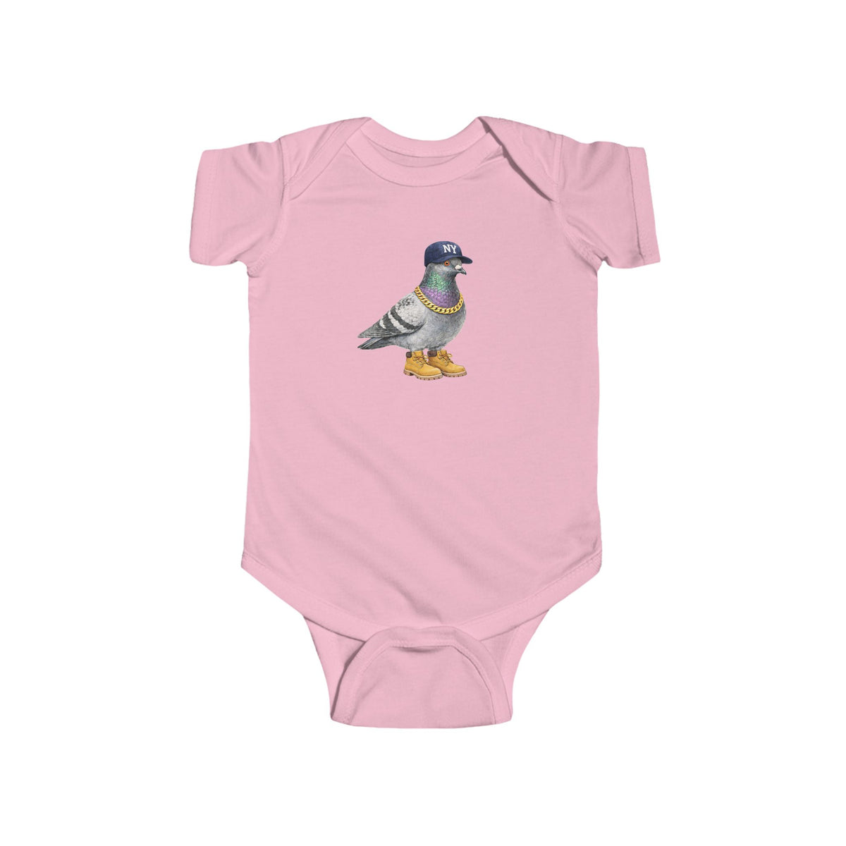 Customizable Bronx NYC Pigeon Baby Onesie | New Yorker Reveal Infant Bodysuit