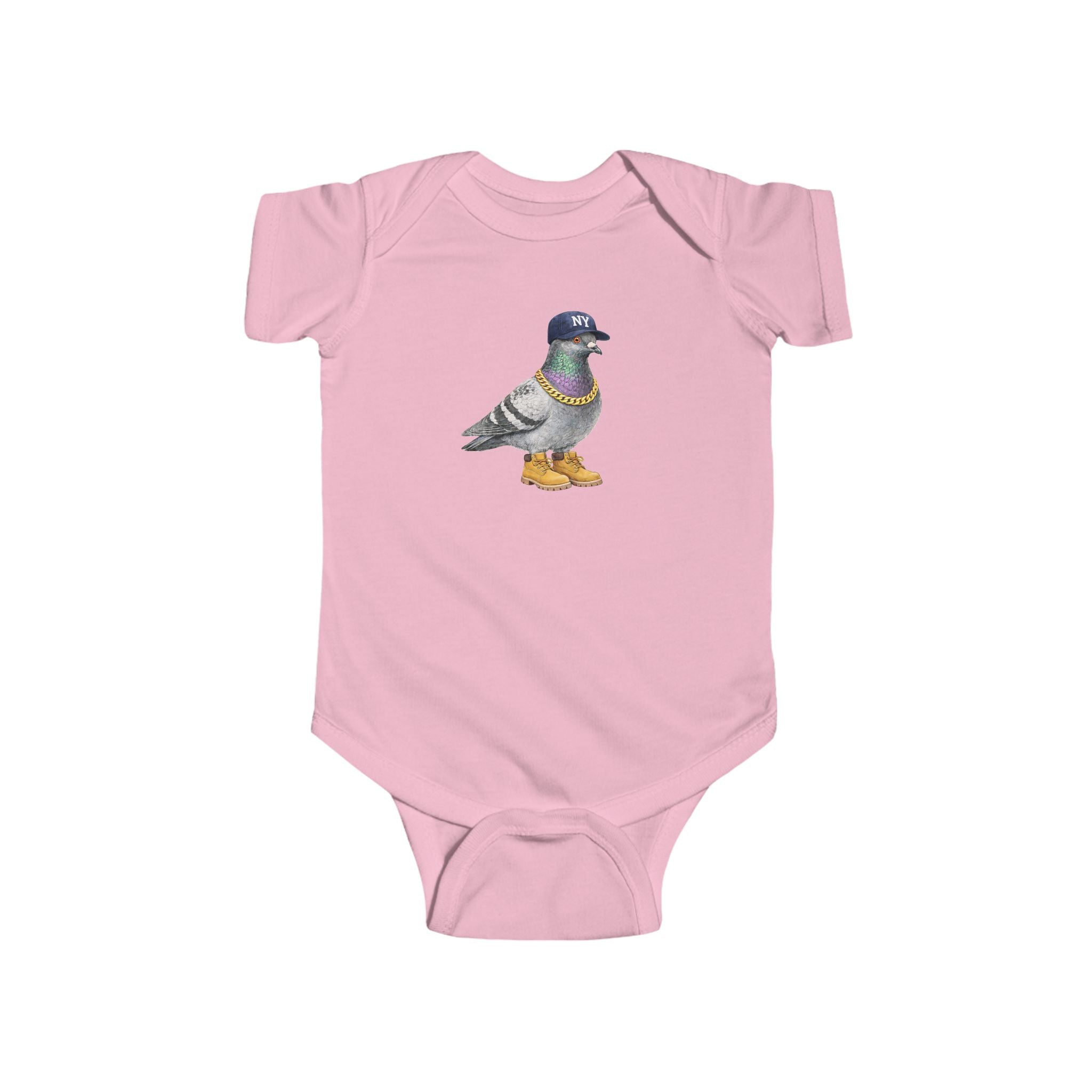 Customizable Bronx NYC Pigeon Baby Onesie | New Yorker Reveal Infant Bodysuit