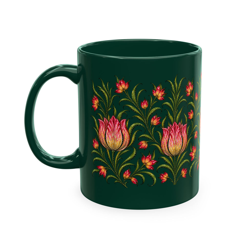 Floral Pattern Ceramic Mug — Botanic Garden Tea Coffee Cup