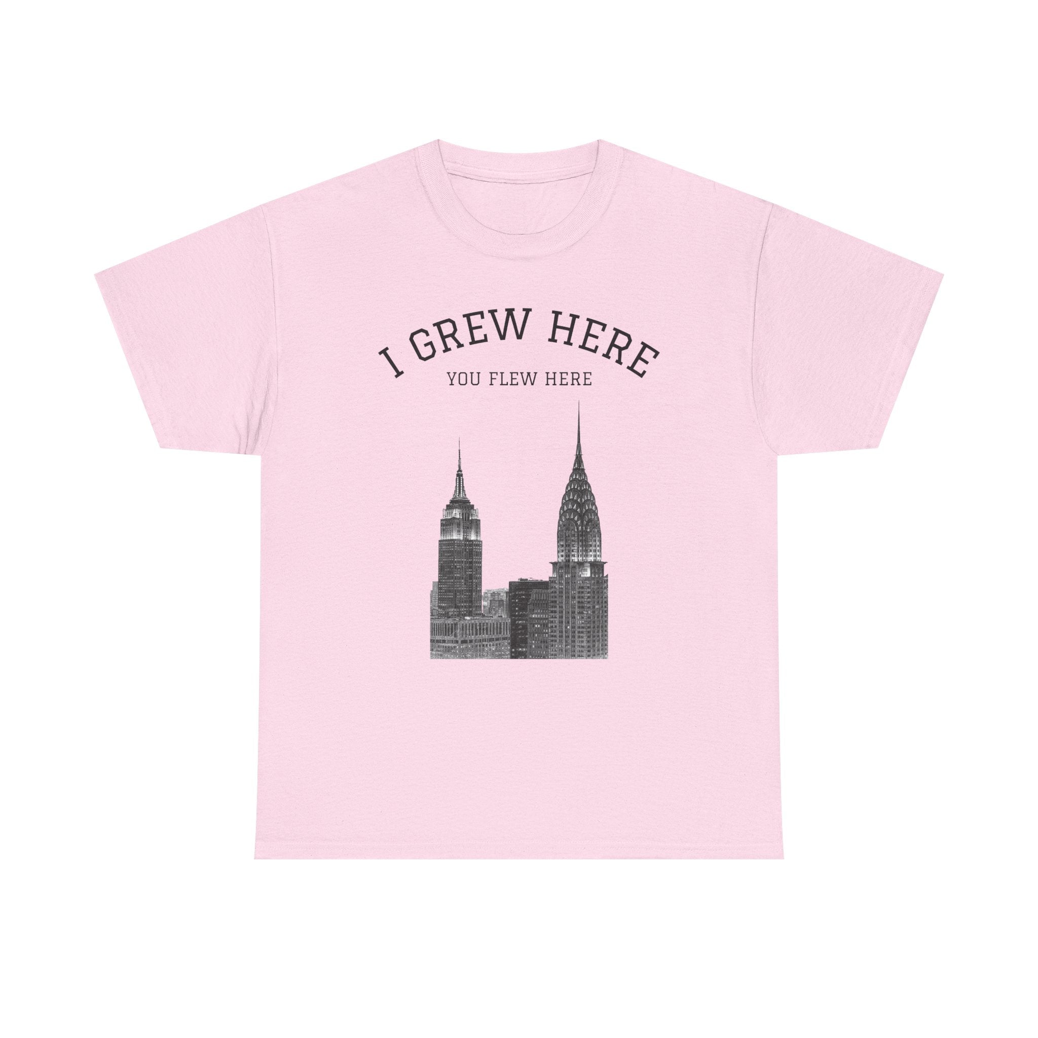 New York City Skyline Tee | I Grew Here You Flew Here Empire State & Chrysler Buildings Manhattan Tee