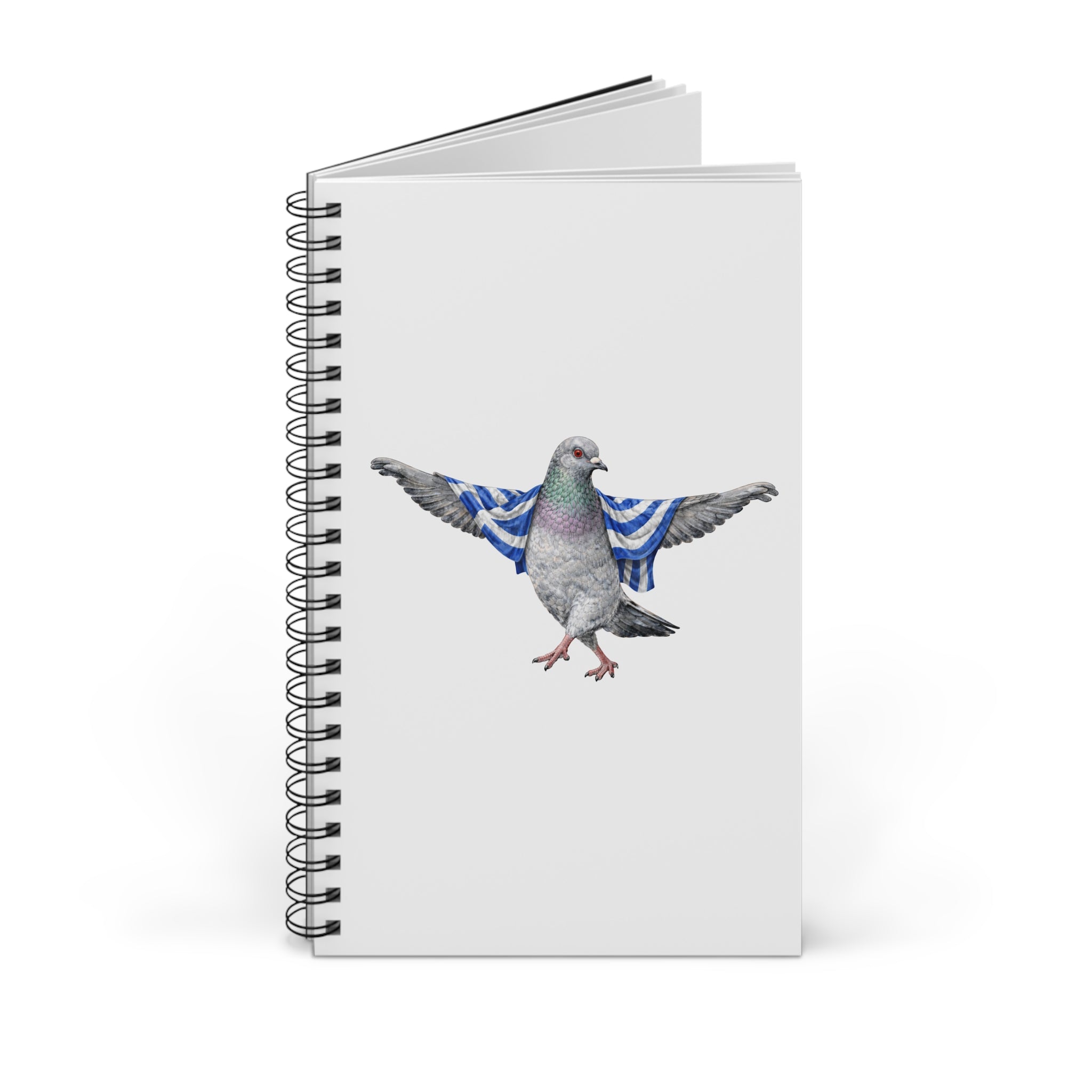 Customizable Astoria NYC Pigeon Spiral Journal | Opa Zorba Bird Lovers Notebook