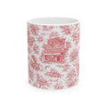 Little Italy Red Toile Cityscape Mug | NYC Chinoiserie Ceramic Coffee Cup