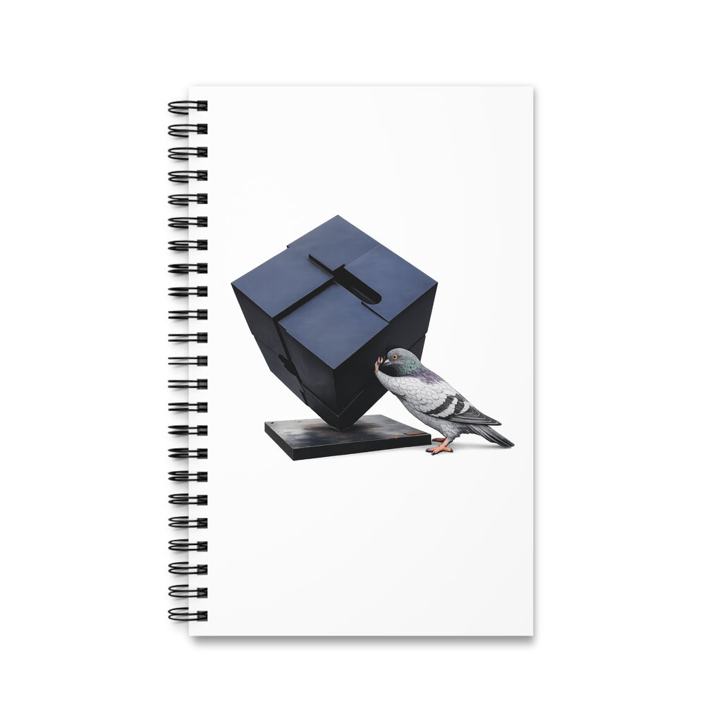 Customizable Astor Place NYC Pigeon Spiral Journal | East Village Bird Lovers Notebook