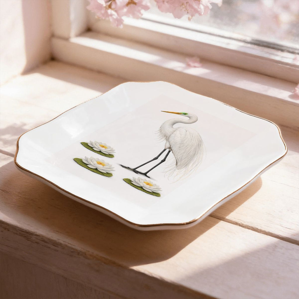 Jamaica Bay Great Egret Jewelry and Trinket Tray