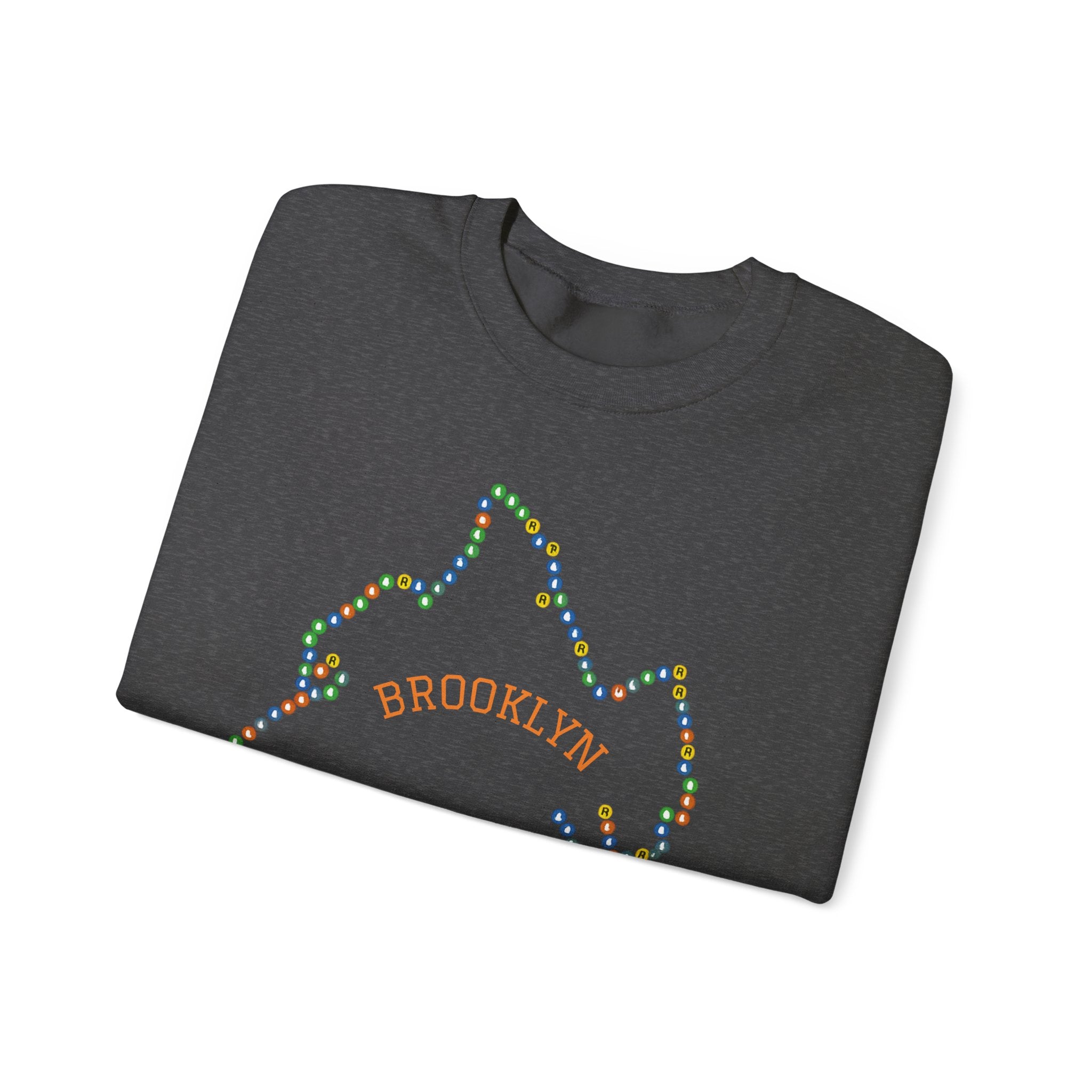 Brooklyn Map Subway Signs Sweatshirt | NYC Crewneck Sweater