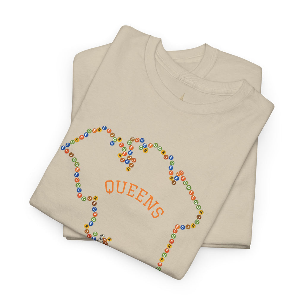 Queens Map Subway Signs T-Shirt | NYC Subway Tee