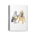 Customizable SoHo NYC Pigeon Spiral Journal |  New York Basquiat Artist Painter Bird Lovers Notebook