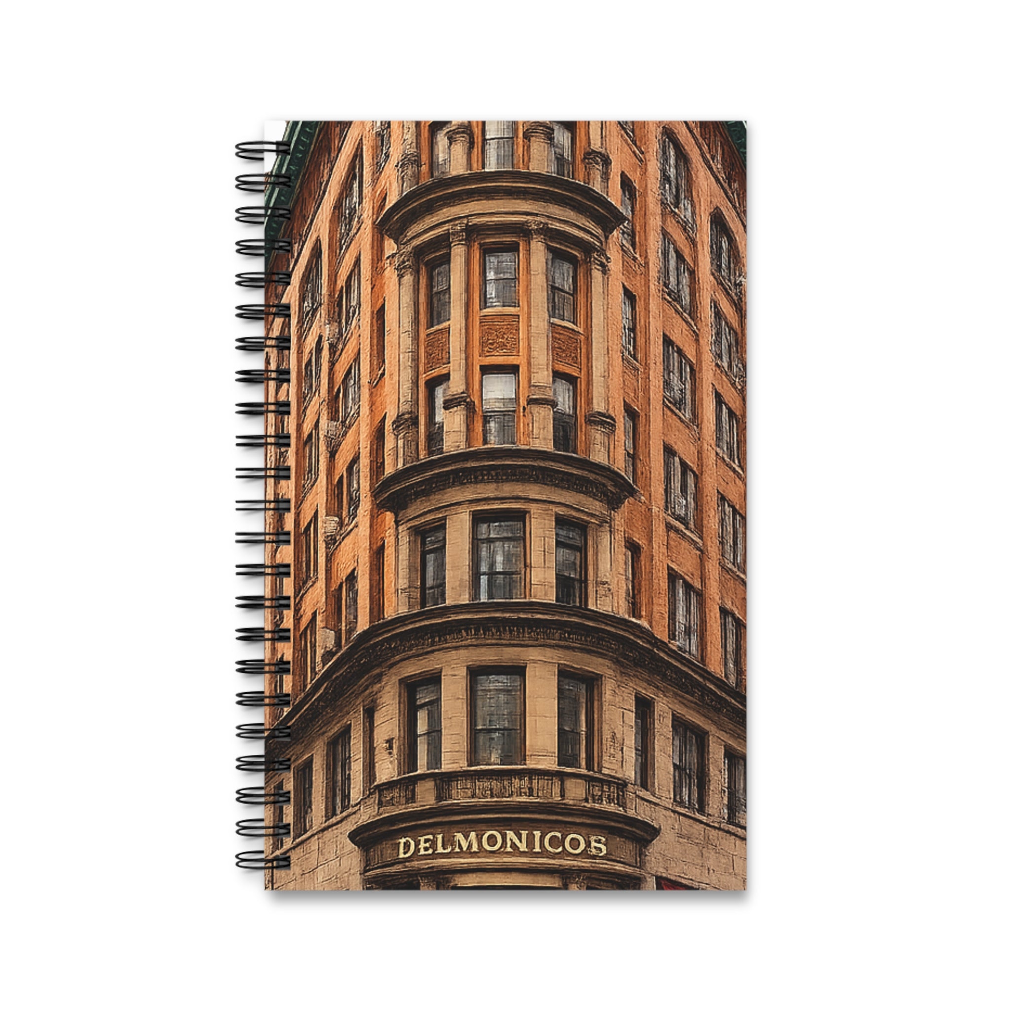 Cuaderno Delmonico's New York para Edificios   Diario en Espiral de Arquitectura de Nueva York