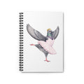 Customizable Lincoln Square NYC Pigeon Spiral Journal | Bunhead Ballerina Bird Lovers Notebook