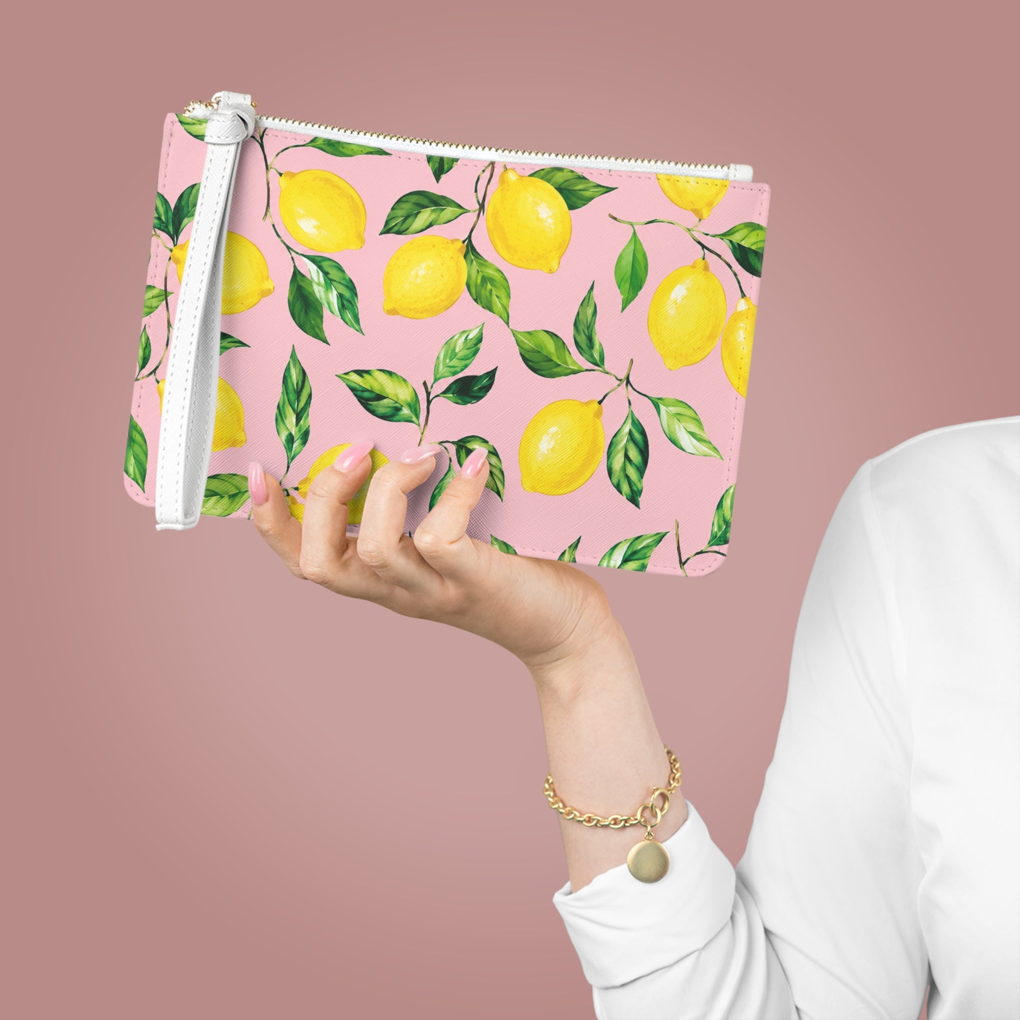 Little Italy Amalfi Pink with Lemons Clutch