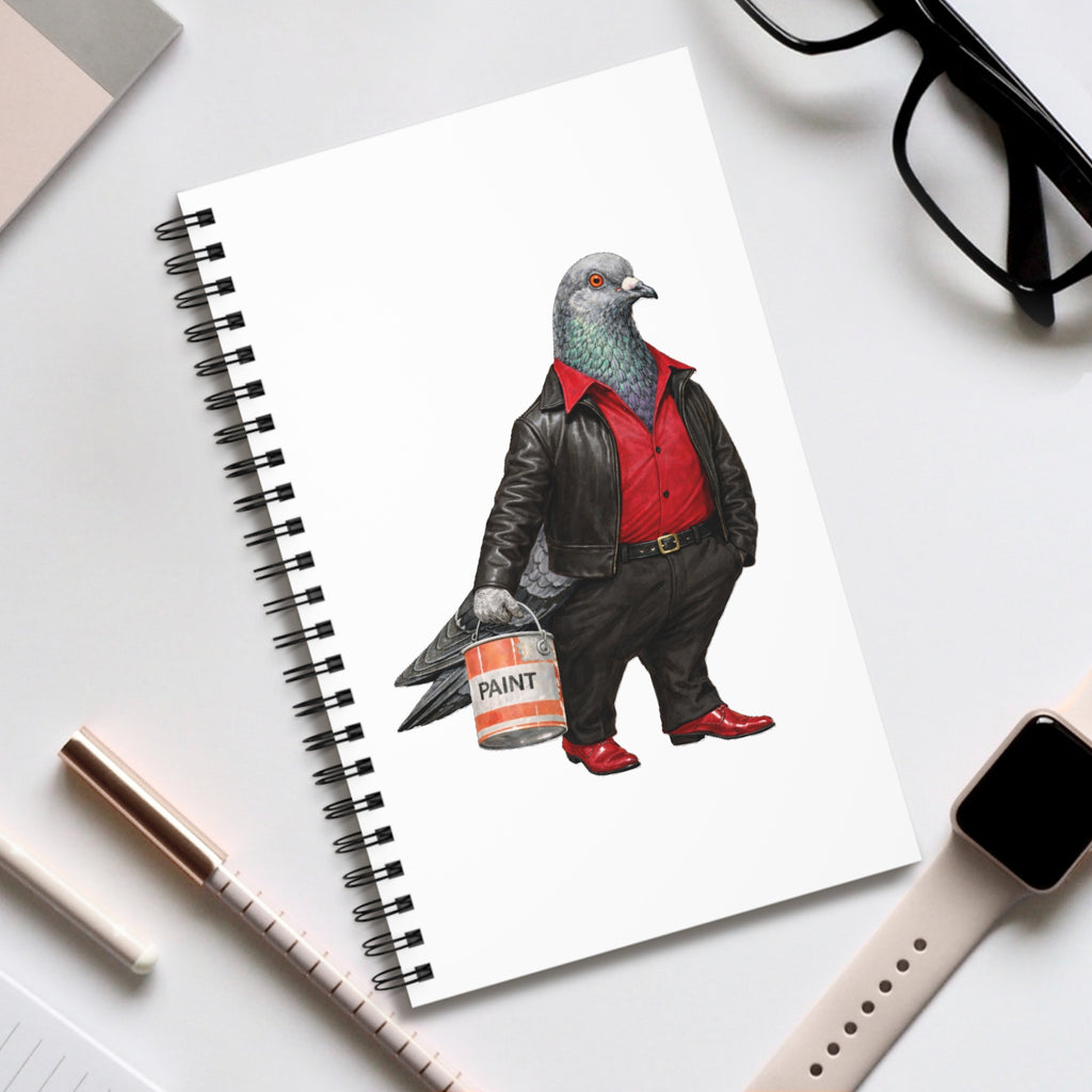Customizable Bay Ridge NYC Pigeon Spiral Journal | Brooklyn Saturday Night Fever Bird Lovers Notebook