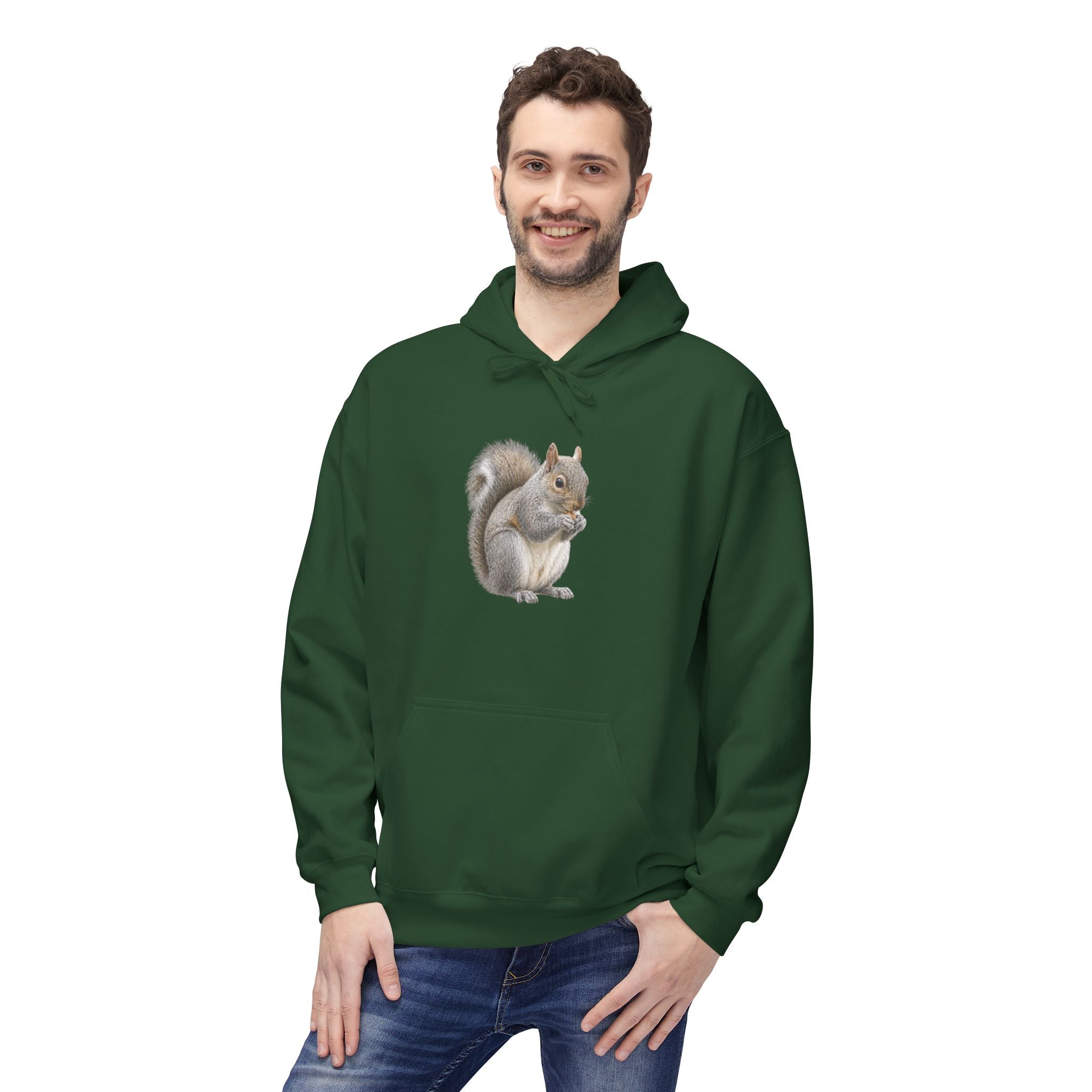 NYC Squirrel Hoodie — New York Hooded Pullover Sweatshirt