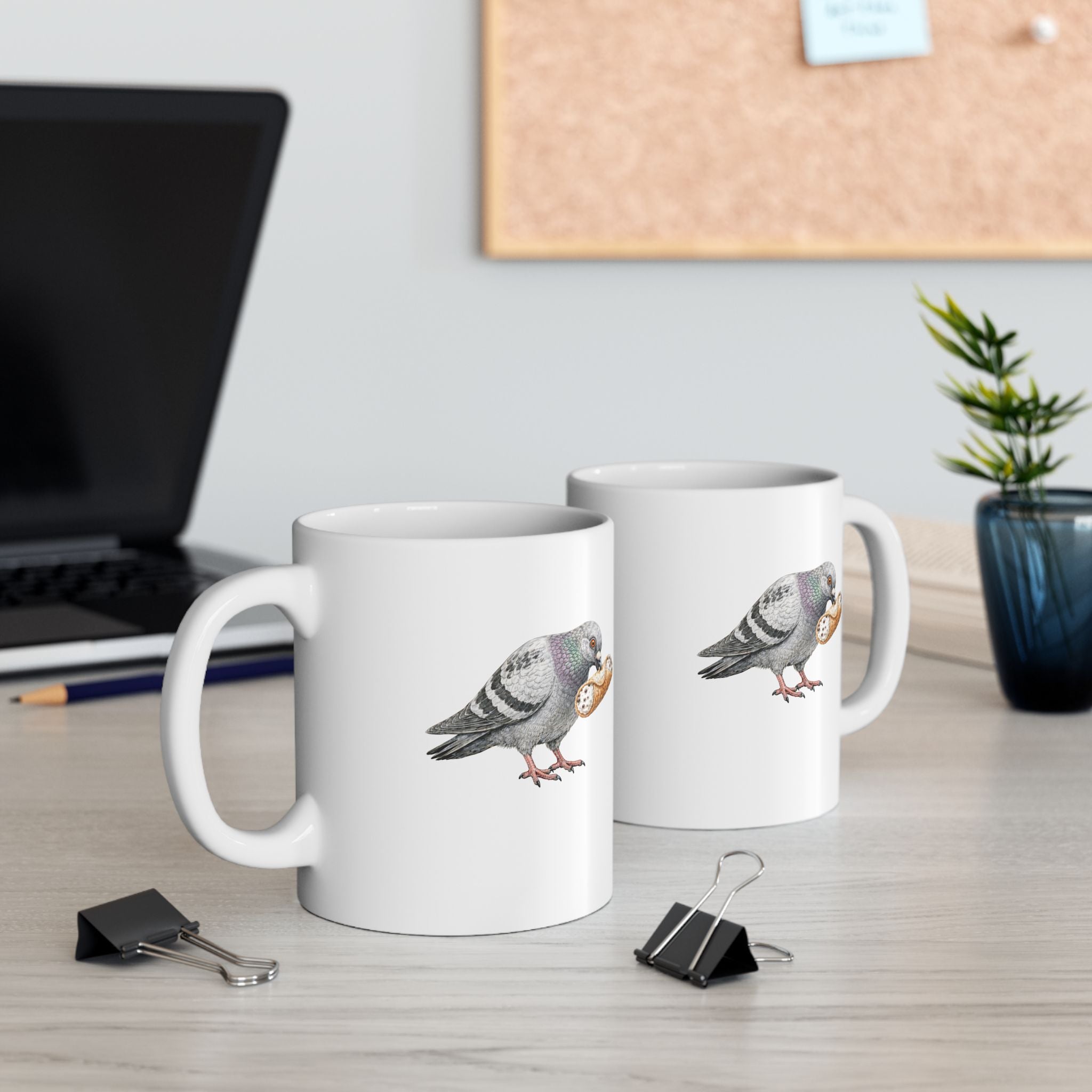 Customizable Arthur Avenue NYC Pigeon Mug | Cannoli Bird Lovers Ceramic Coffee Cup