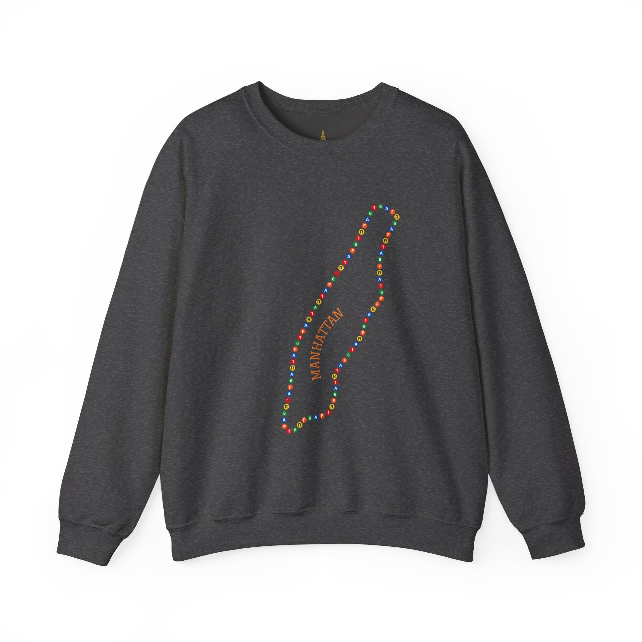 Manhattan Map Subway Signs Sweatshirt | NYC Crewneck Sweater