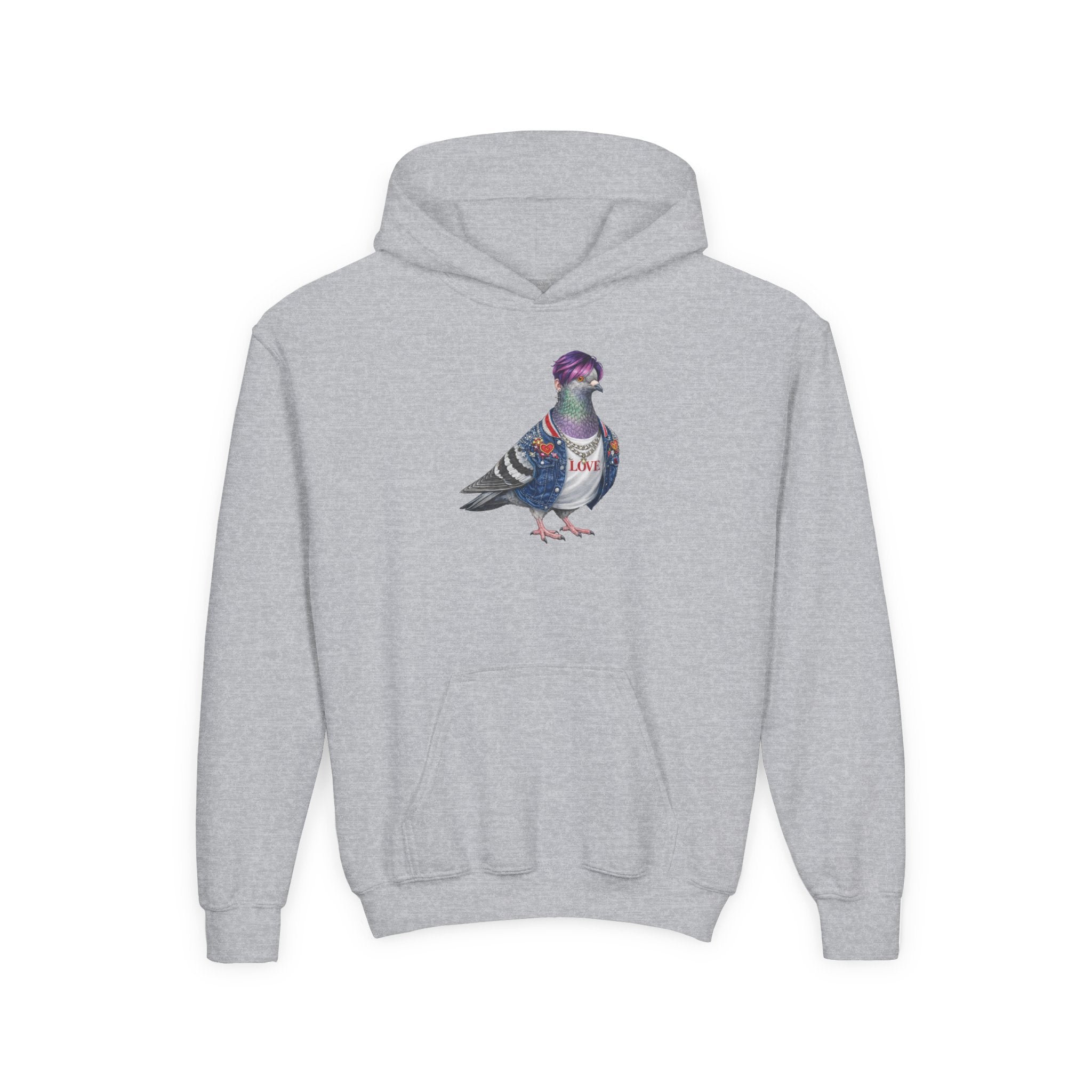 Customizable Koreatown NYC Pigeon NYC Kids Hoodie | New York KPop Star Bird Lovers Childrens Hooded Sweatshirt
