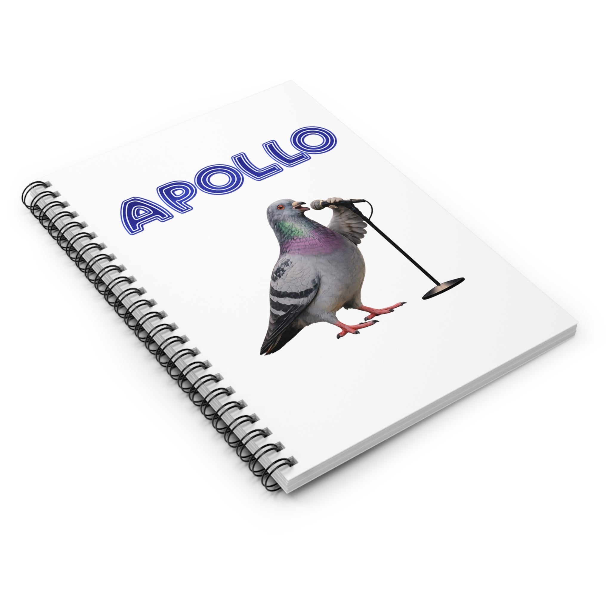 Customizable Harlem NYC Pigeon Spiral Journal |  Comedian Entertainer Bird Lovers Notebook