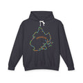 Sudadera con capucha del metro de Brooklyn | Sudadera con capucha con el contorno del distrito de Nueva York