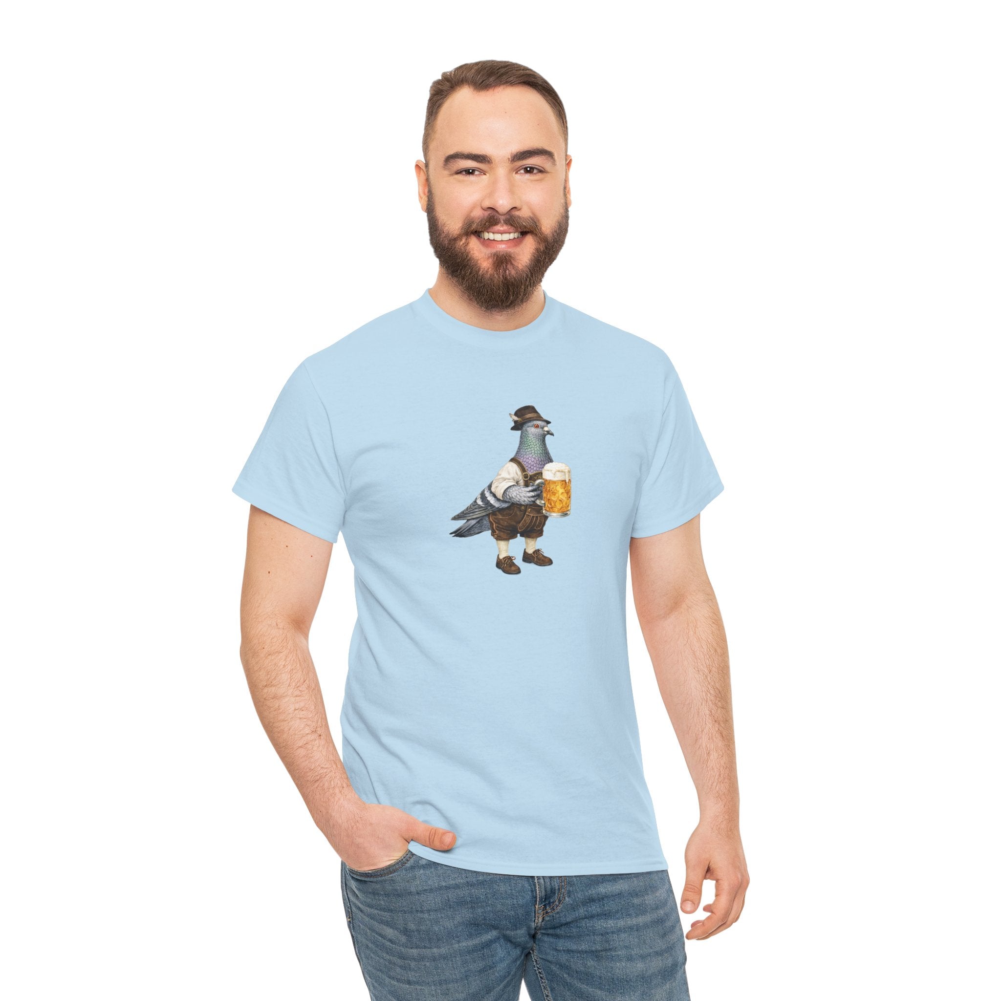 Customizable Yorkville NYC Pigeon T-Shirt | Oktoberfest Beer Garden Tee