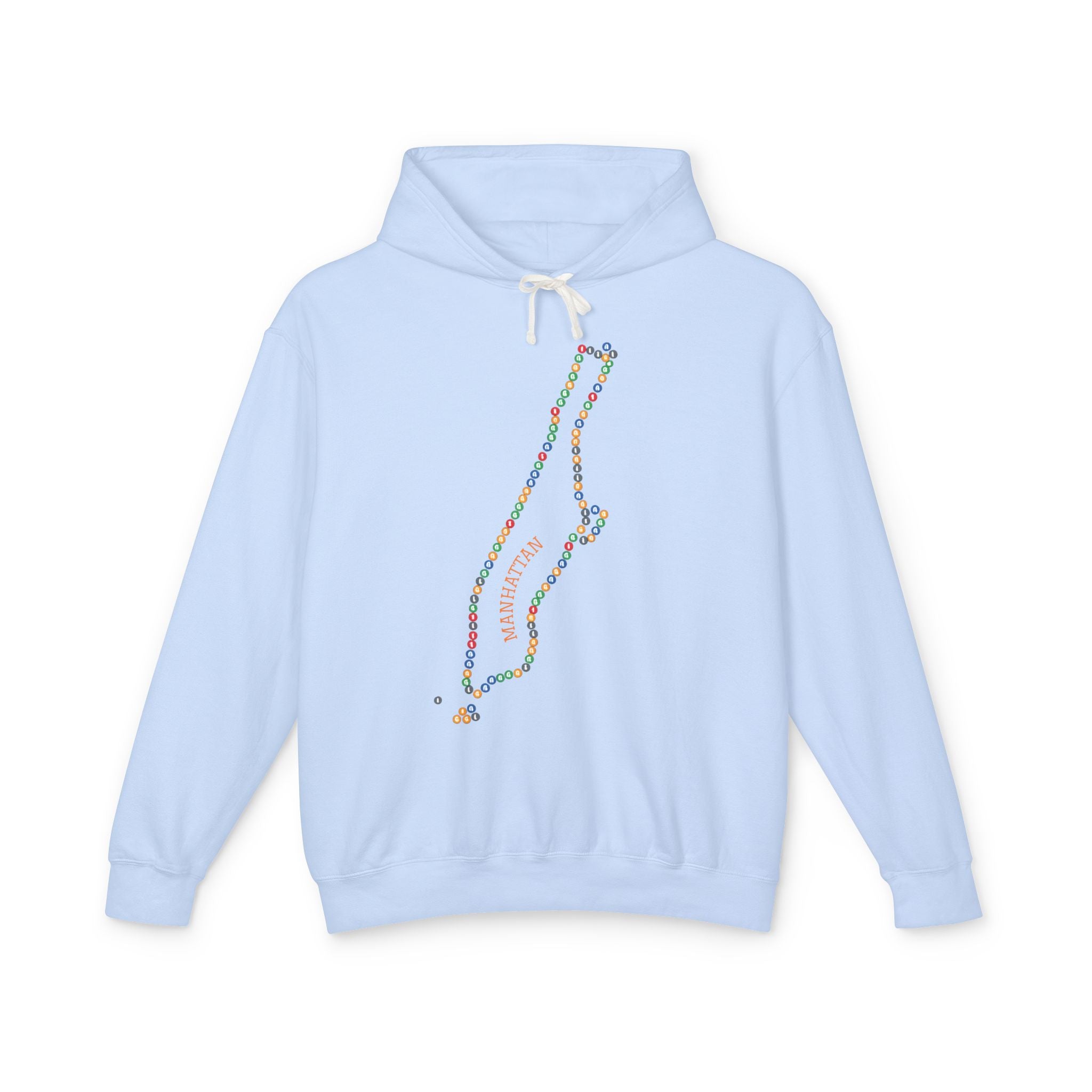 Manhattan Map Subway  Hoodie | New York Borough Outline Hooded Sweatshirt