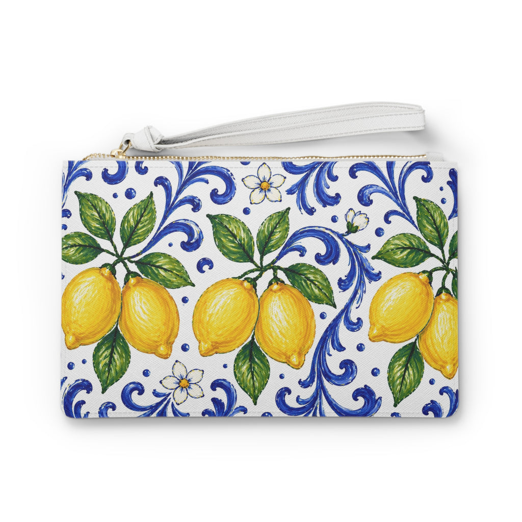 Little Italy Amalfi Blue and White with Lemon 2 Clutch