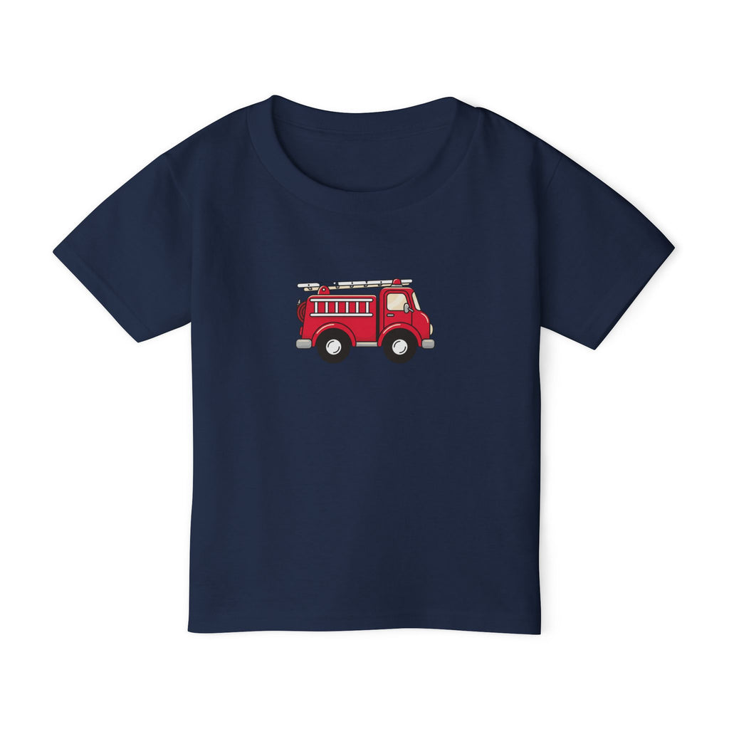 Fire Truck NYC Kids Toddler T-Shirt — New York Red Fire Engine Cartoon Graphic Childrens Tee