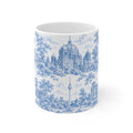 Berlin Blue Toile de Jouy Mug — Ceramic Coffee Cup (11oz; Ships from Europe)