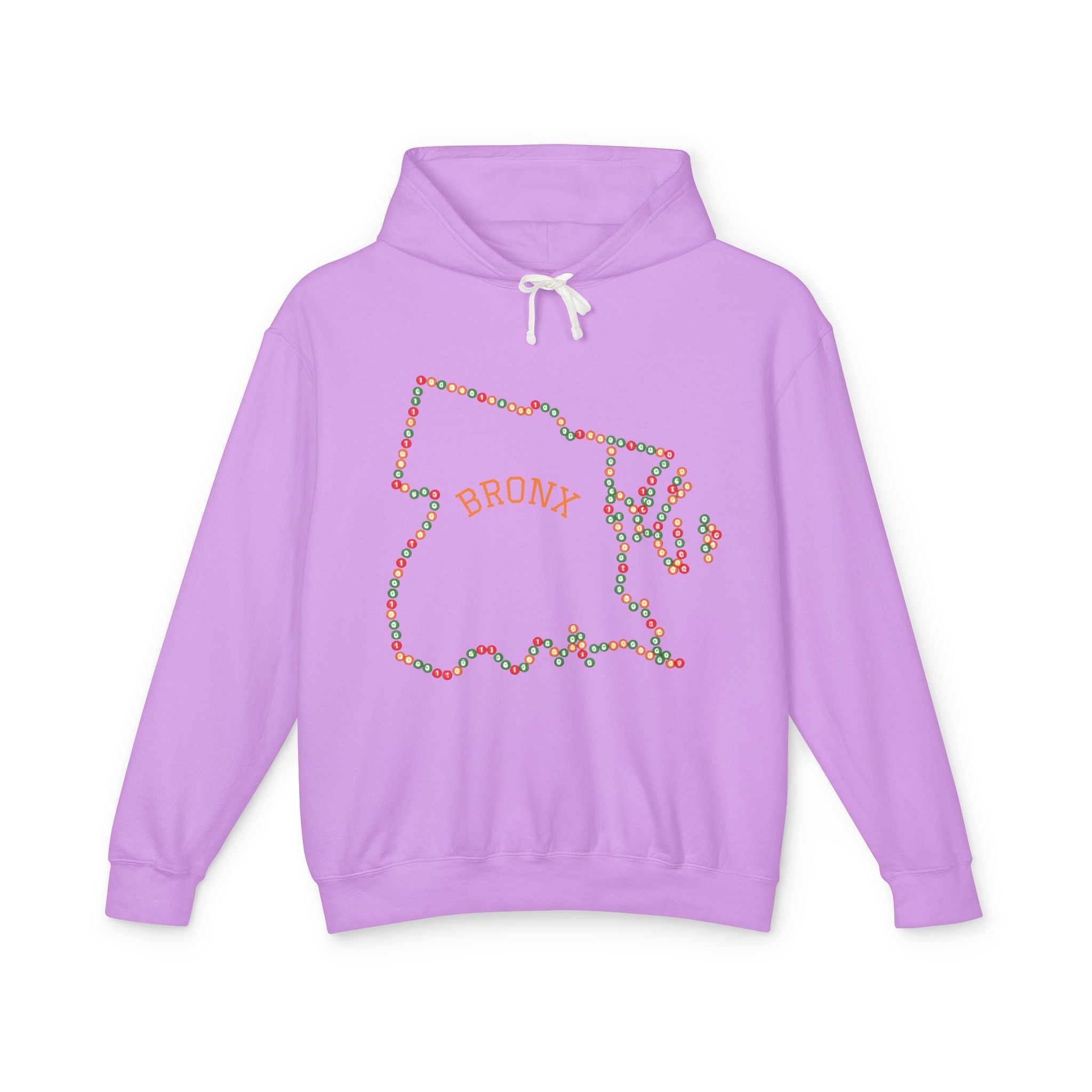 Bronx Map Subway  Hoodie | New York Borough Outline Hooded Sweatshirt