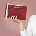 Canal Street Burgundy Clutch Bag — Elegant Wristlet Purse for Evening & Gifts